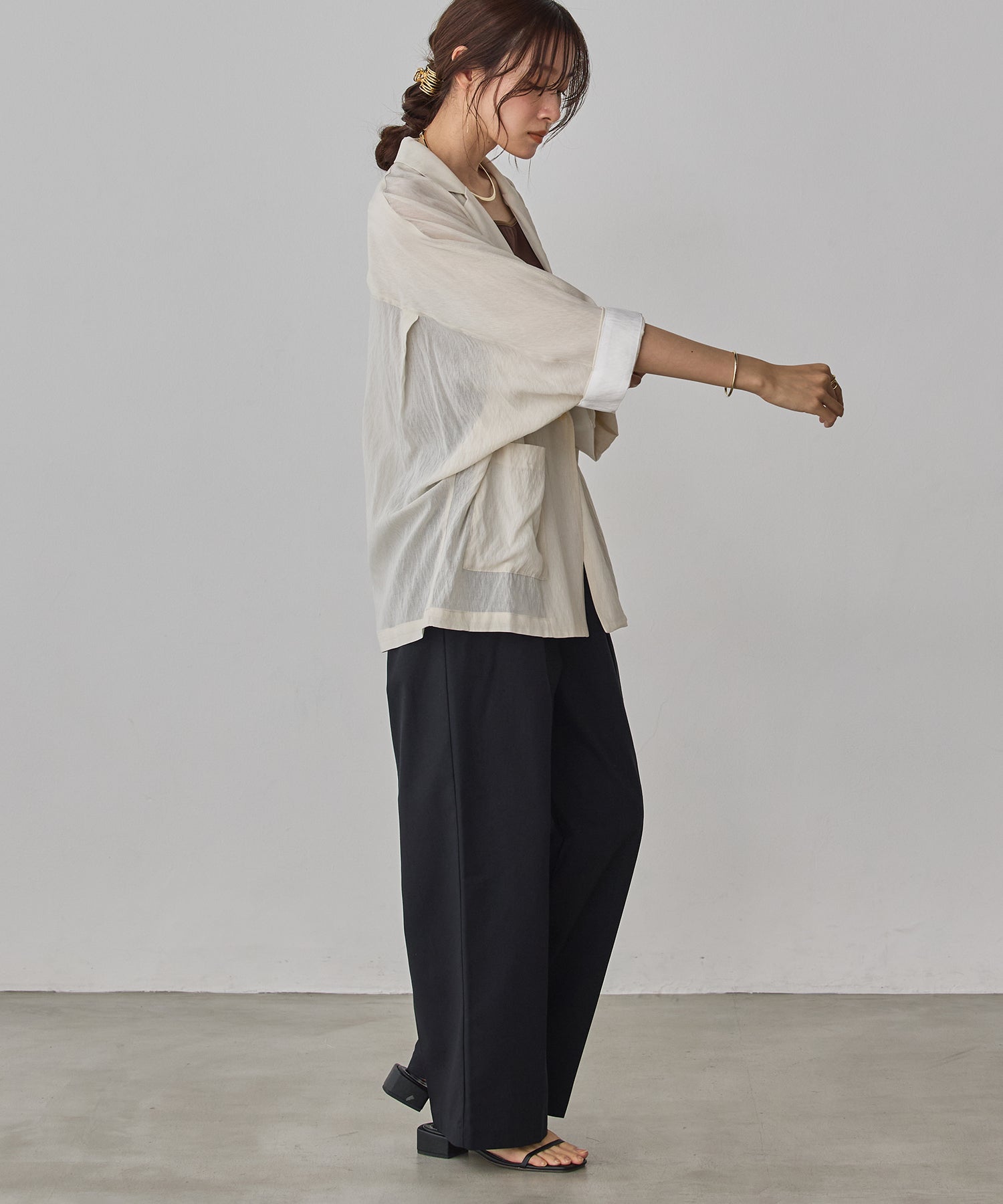 FRENCH LINEN STRAIGHT-LEG PANTS
