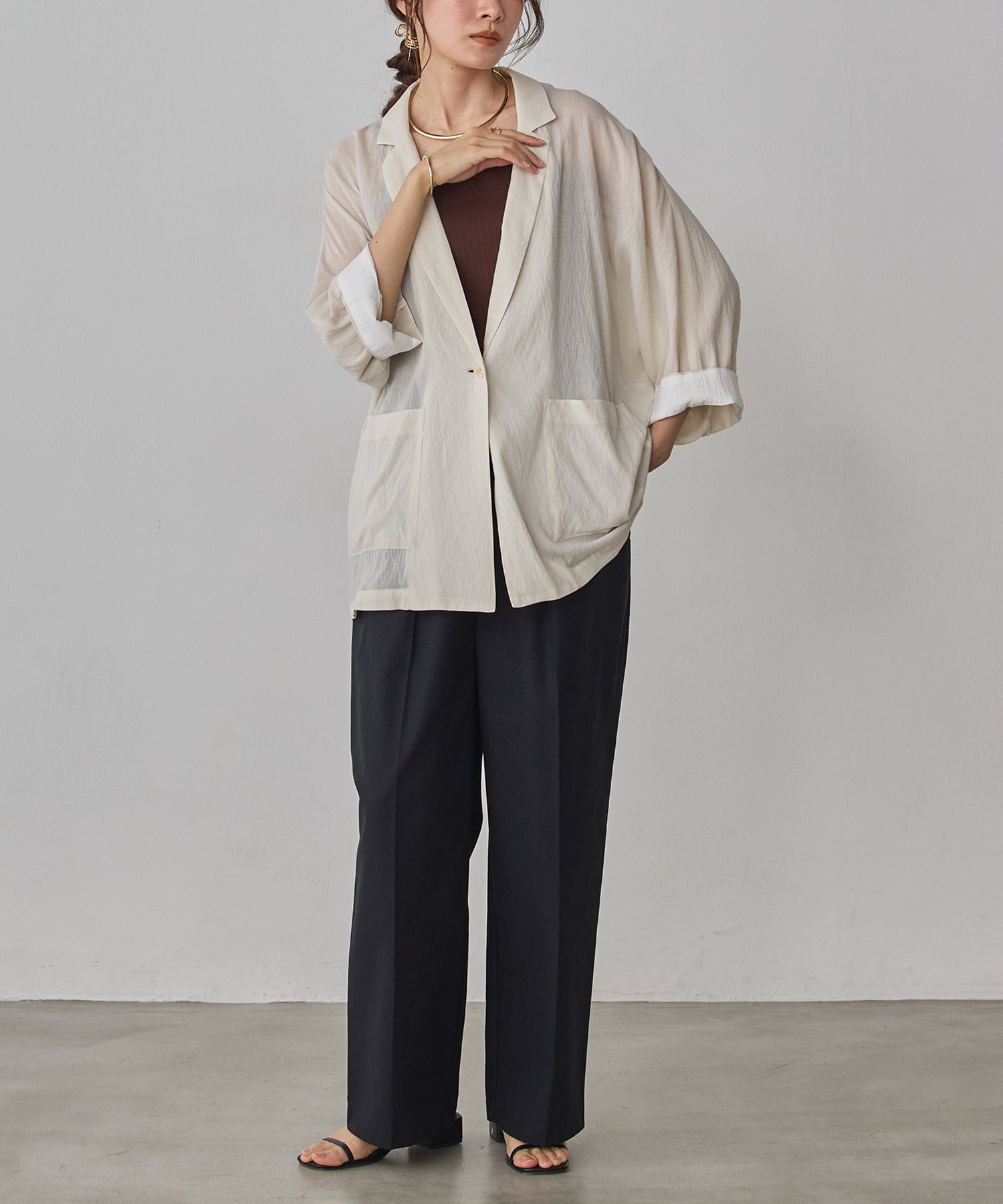 FRENCH LINEN STRAIGHT-LEG PANTS