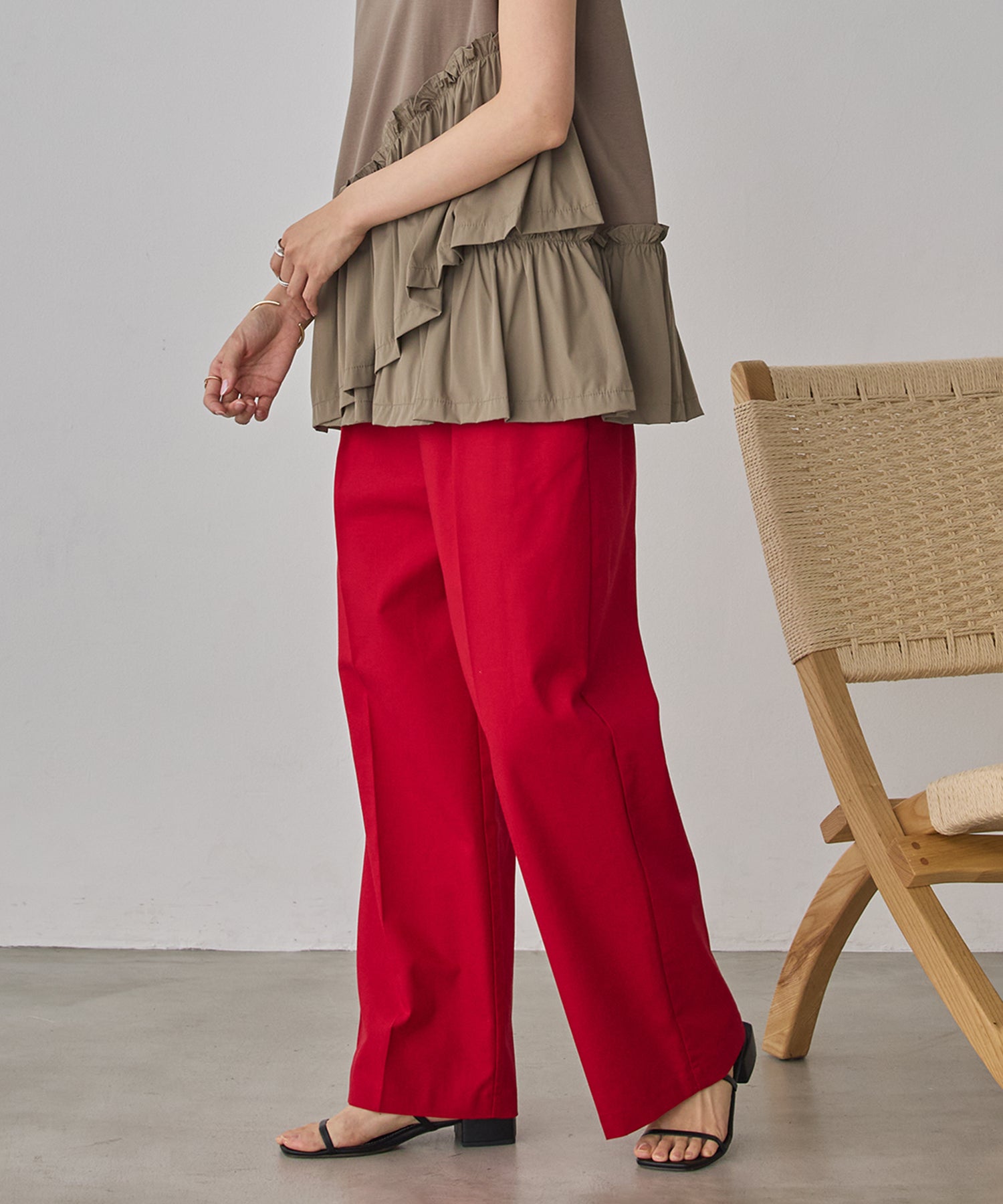 FRENCH LINEN STRAIGHT-LEG PANTS
