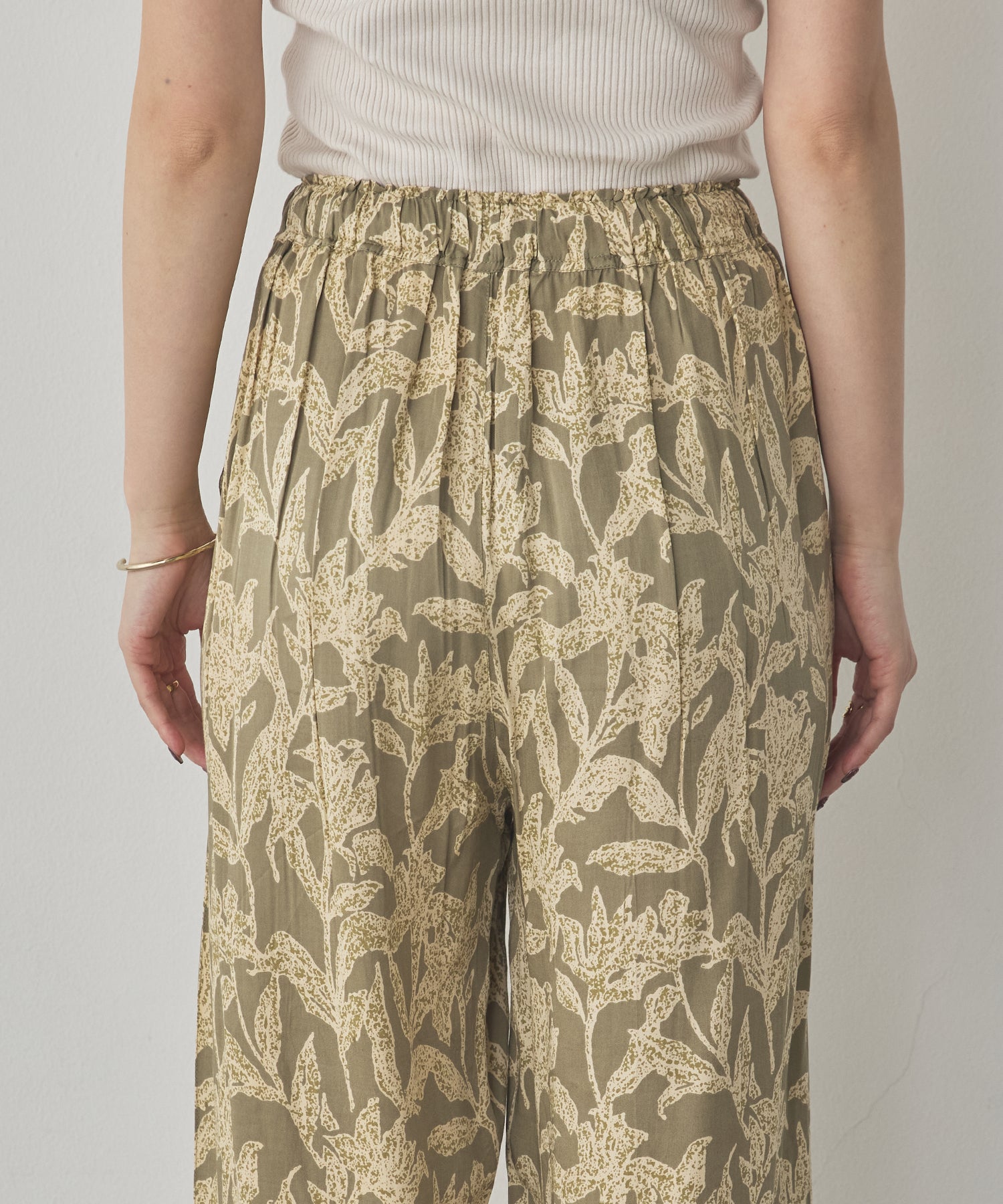 VISCOSE SATIN PRINTED EASY PANTS