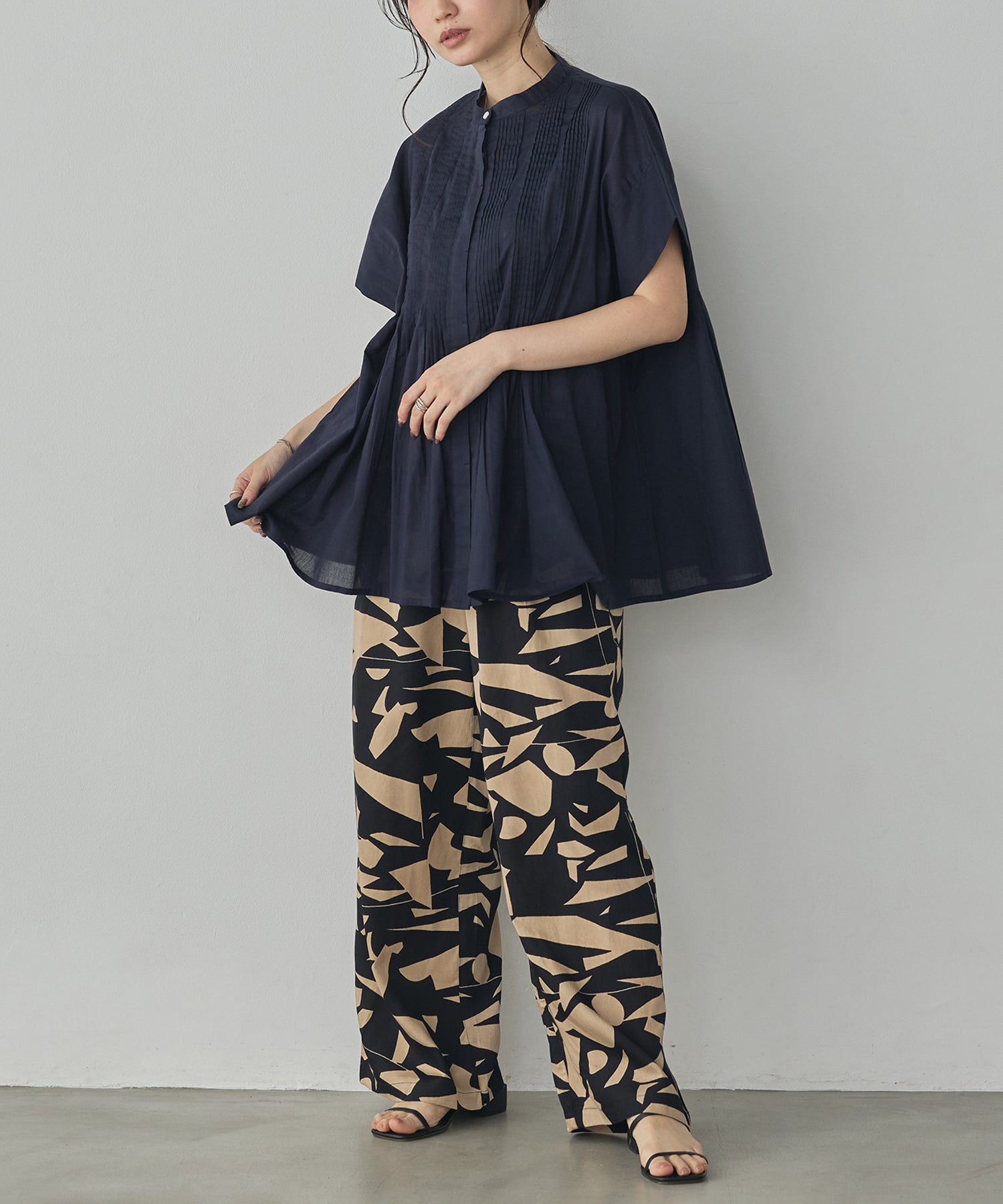 VISCOSE SATIN PRINTED EASY PANTS