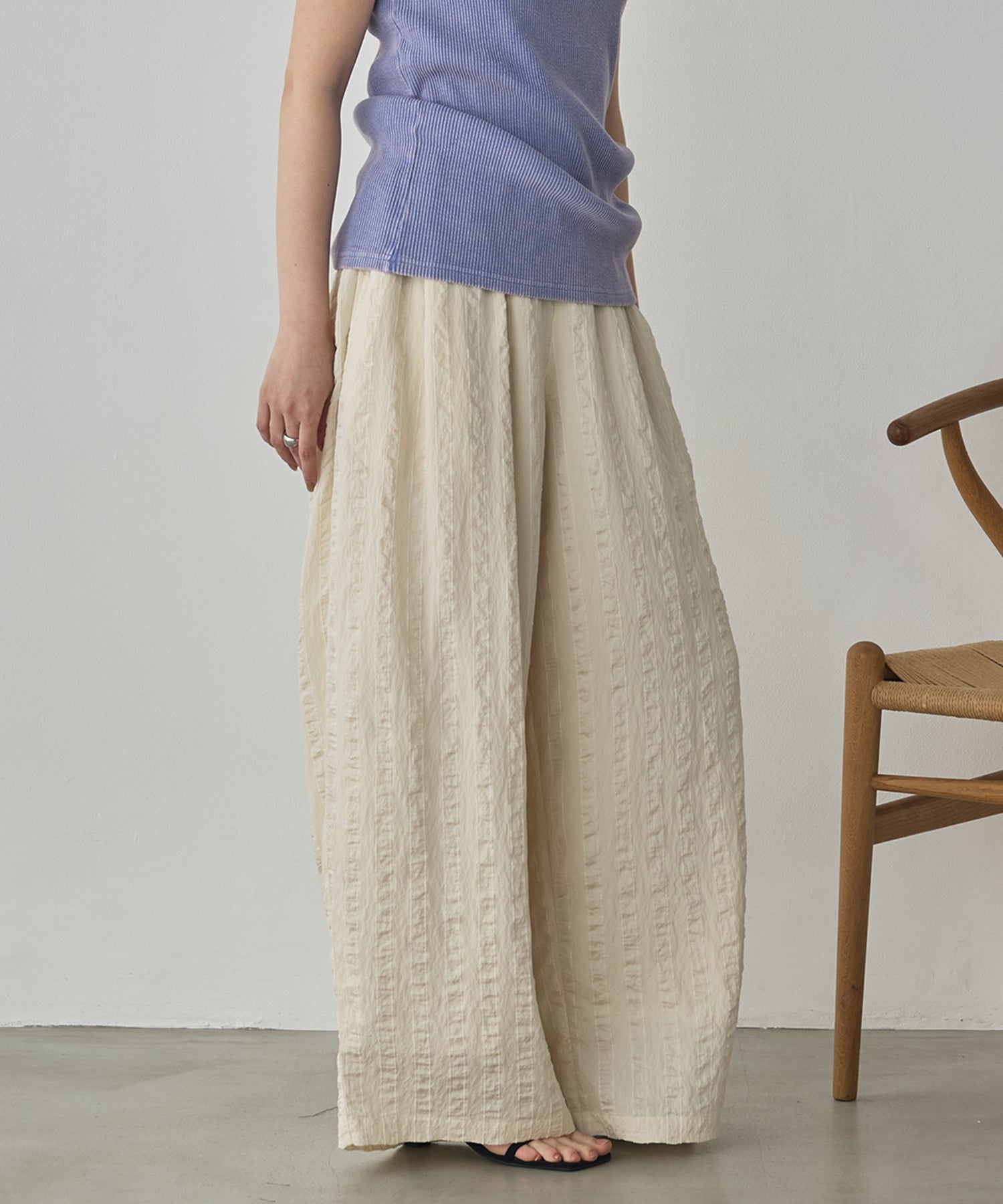 DOBBY STRIPE TUCKED-IN EASY PANTS