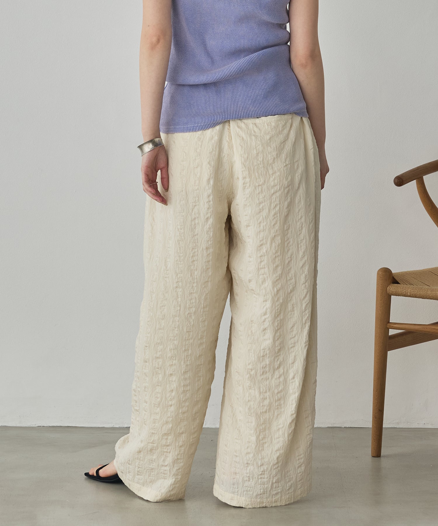 DOBBY STRIPE TUCKED-IN EASY PANTS