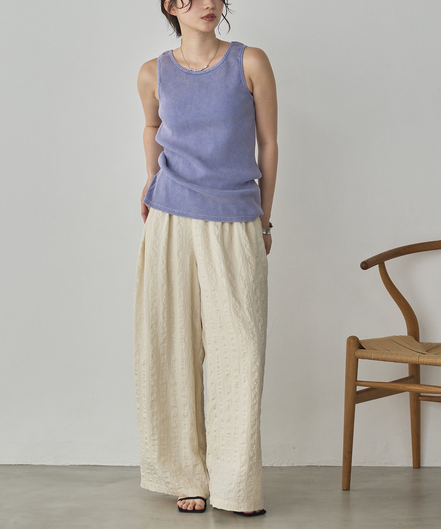 DOBBY STRIPE TUCKED-IN EASY PANTS