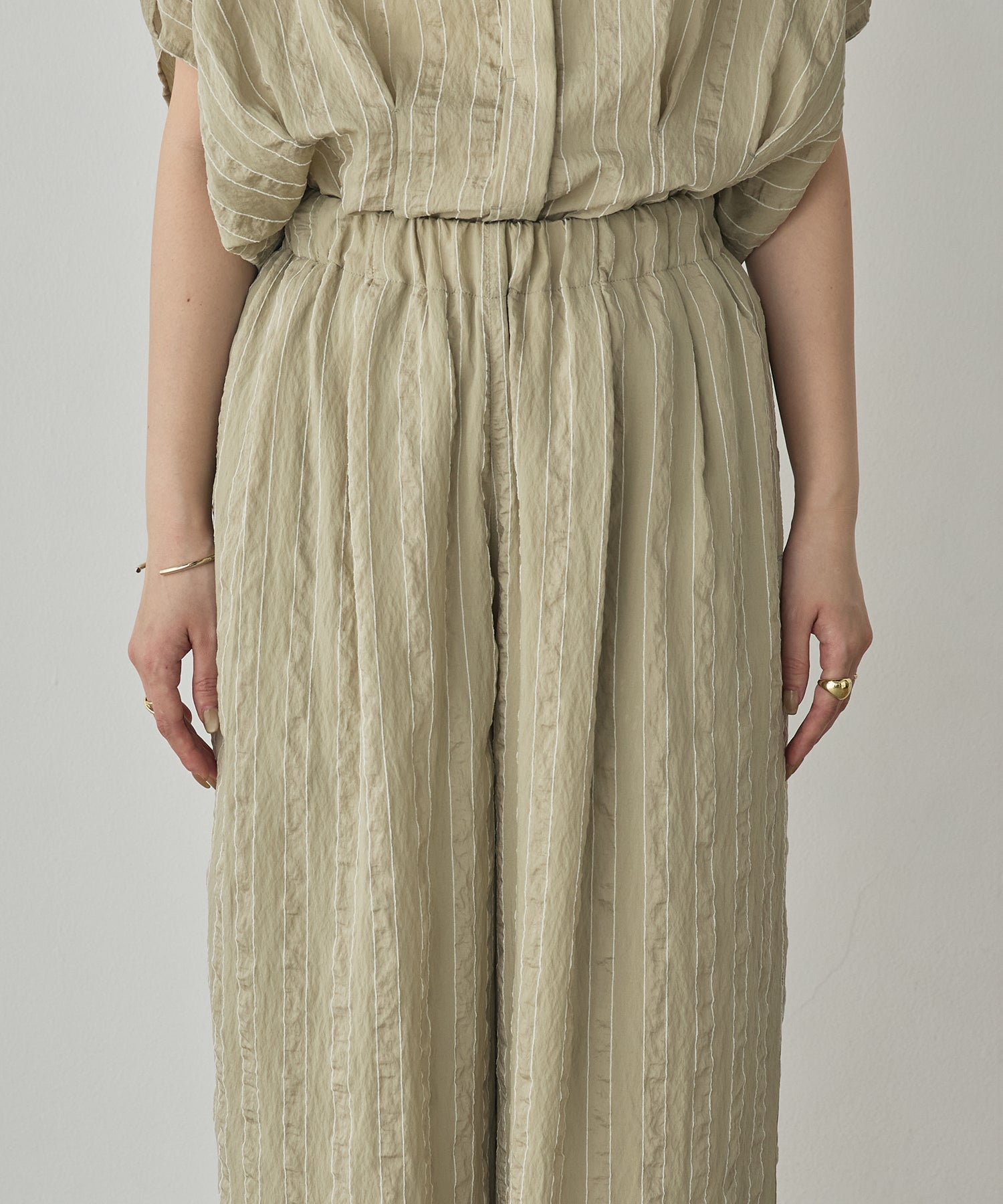 DOBBY STRIPE TUCKED-IN EASY PANTS