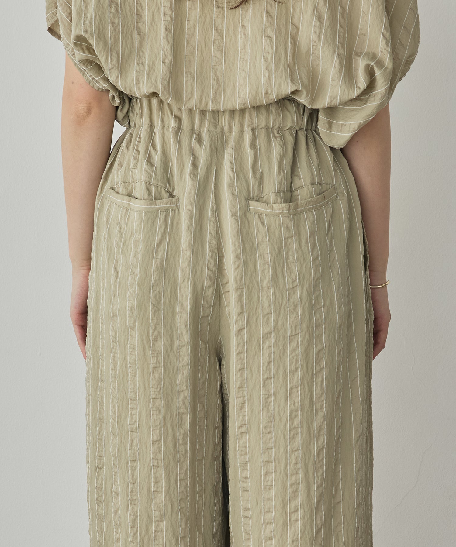 DOBBY STRIPE TUCKED-IN EASY PANTS