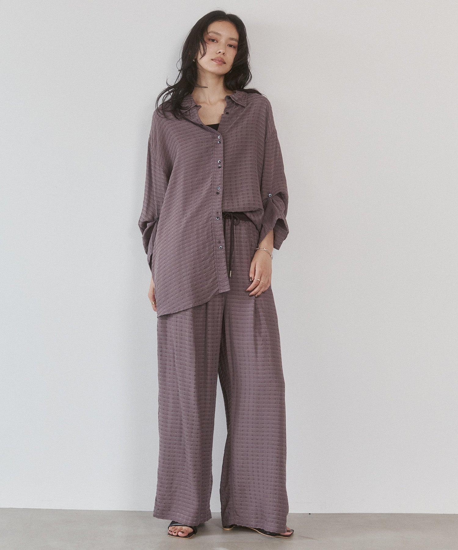 DOBBY CHECK EASY PANTS