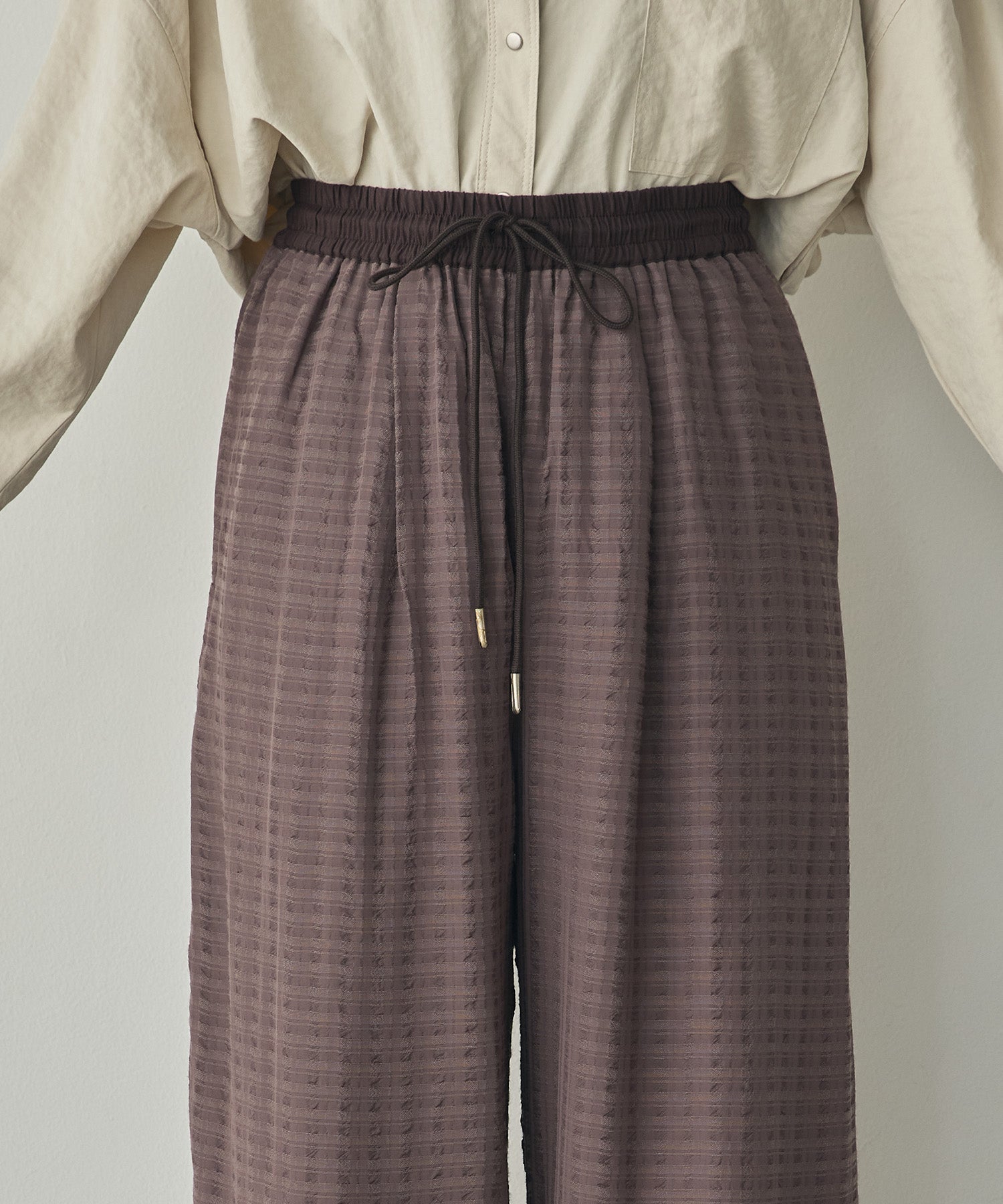 DOBBY CHECK EASY PANTS