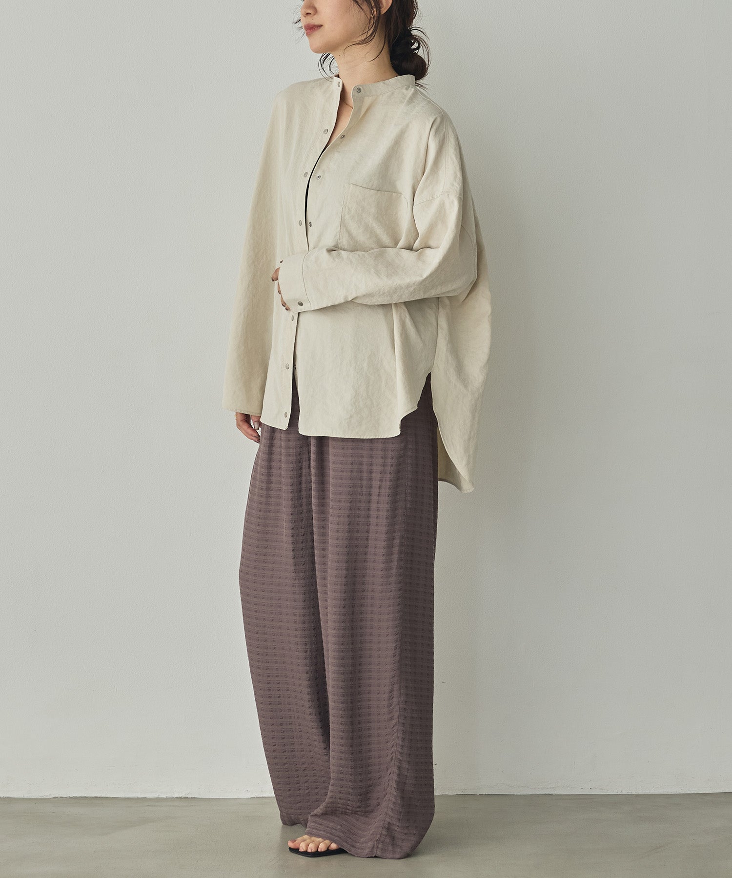 DOBBY CHECK EASY PANTS