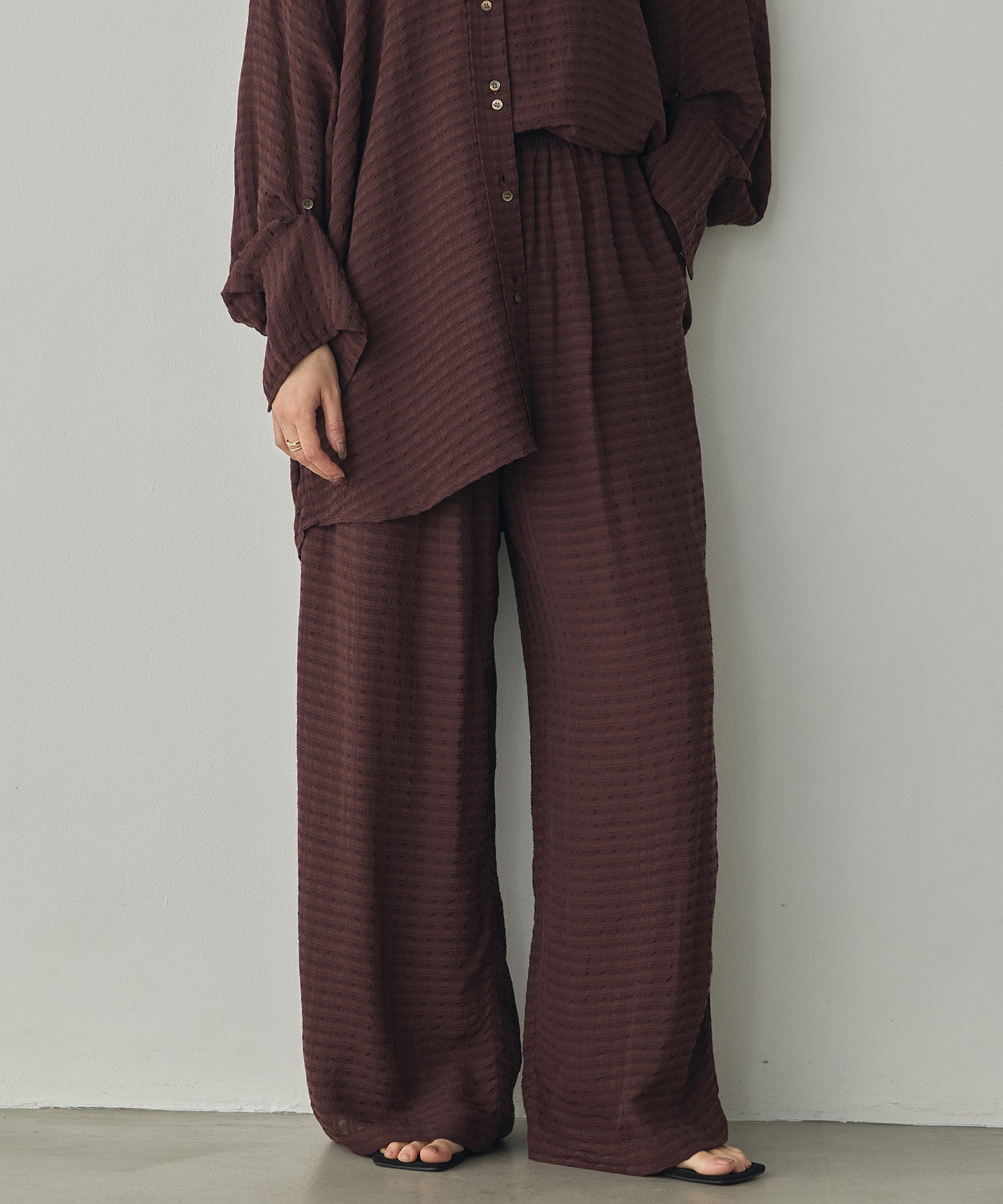 DOBBY CHECK EASY PANTS