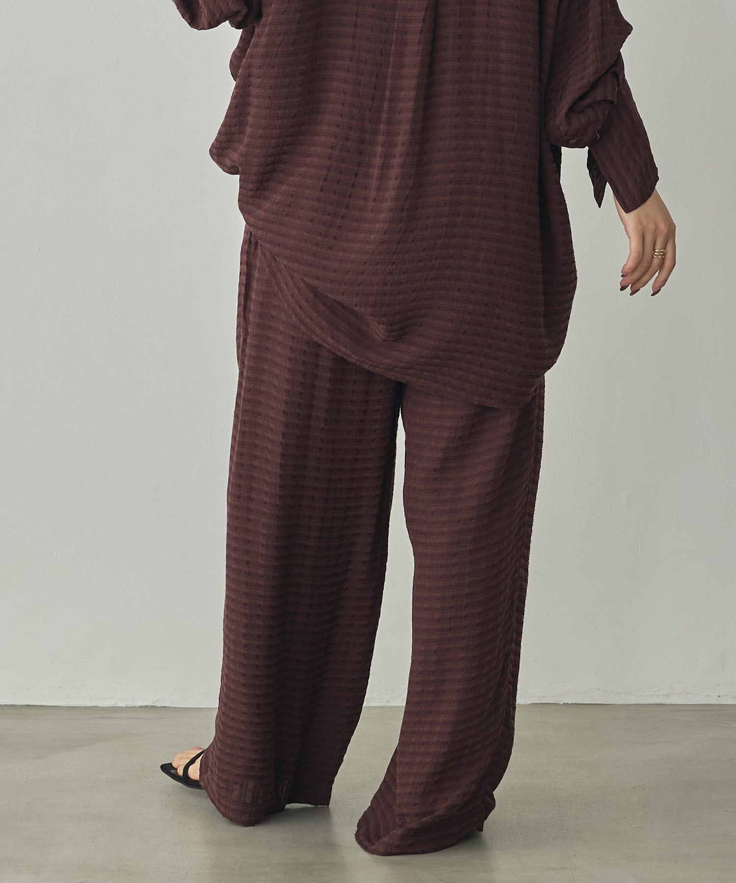 DOBBY CHECK EASY PANTS