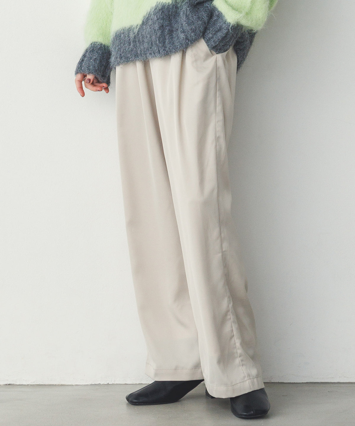 SATIN STRAIGHT EASY PANTS