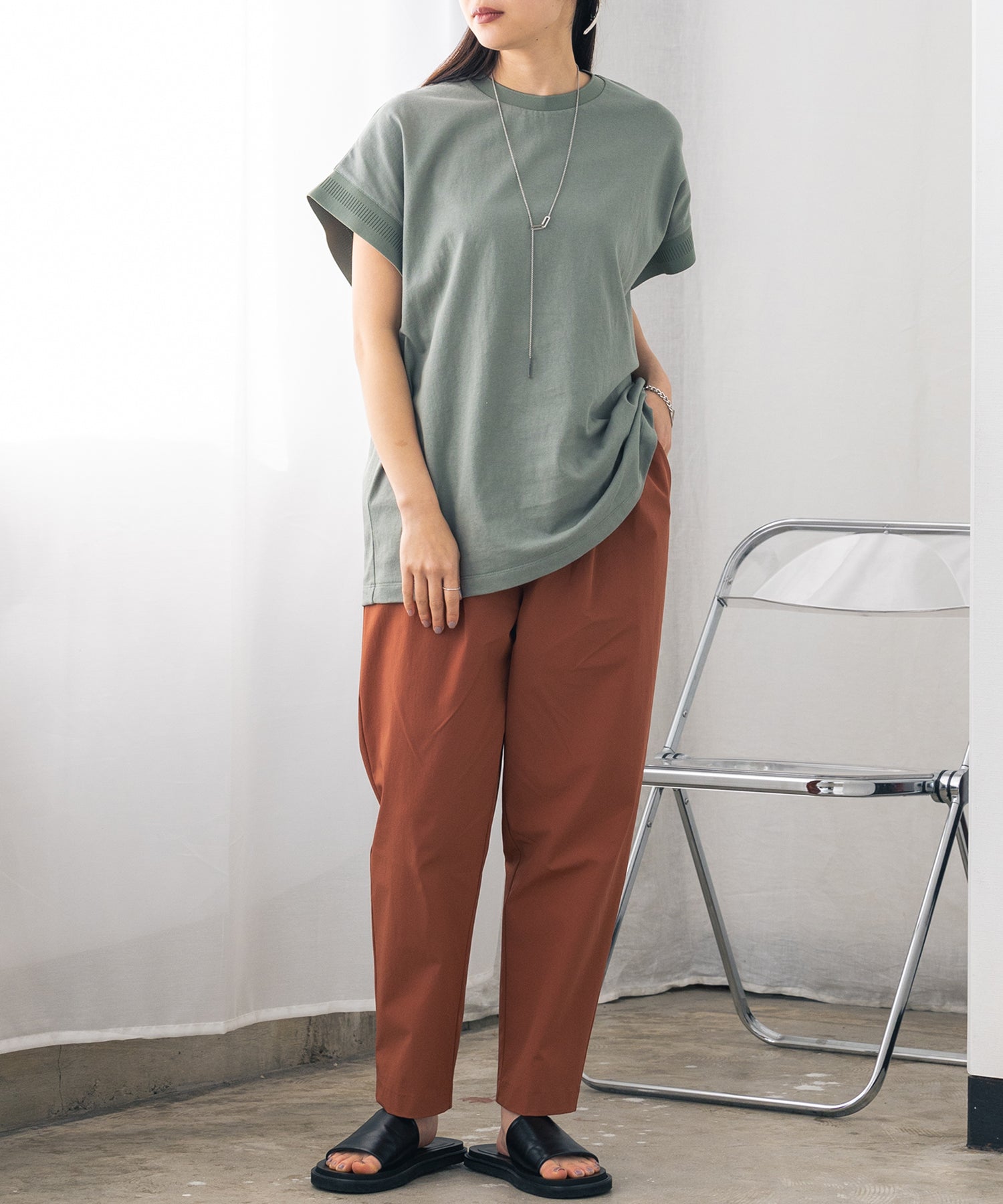 【新色追加】接触冷感テーパードパンツ