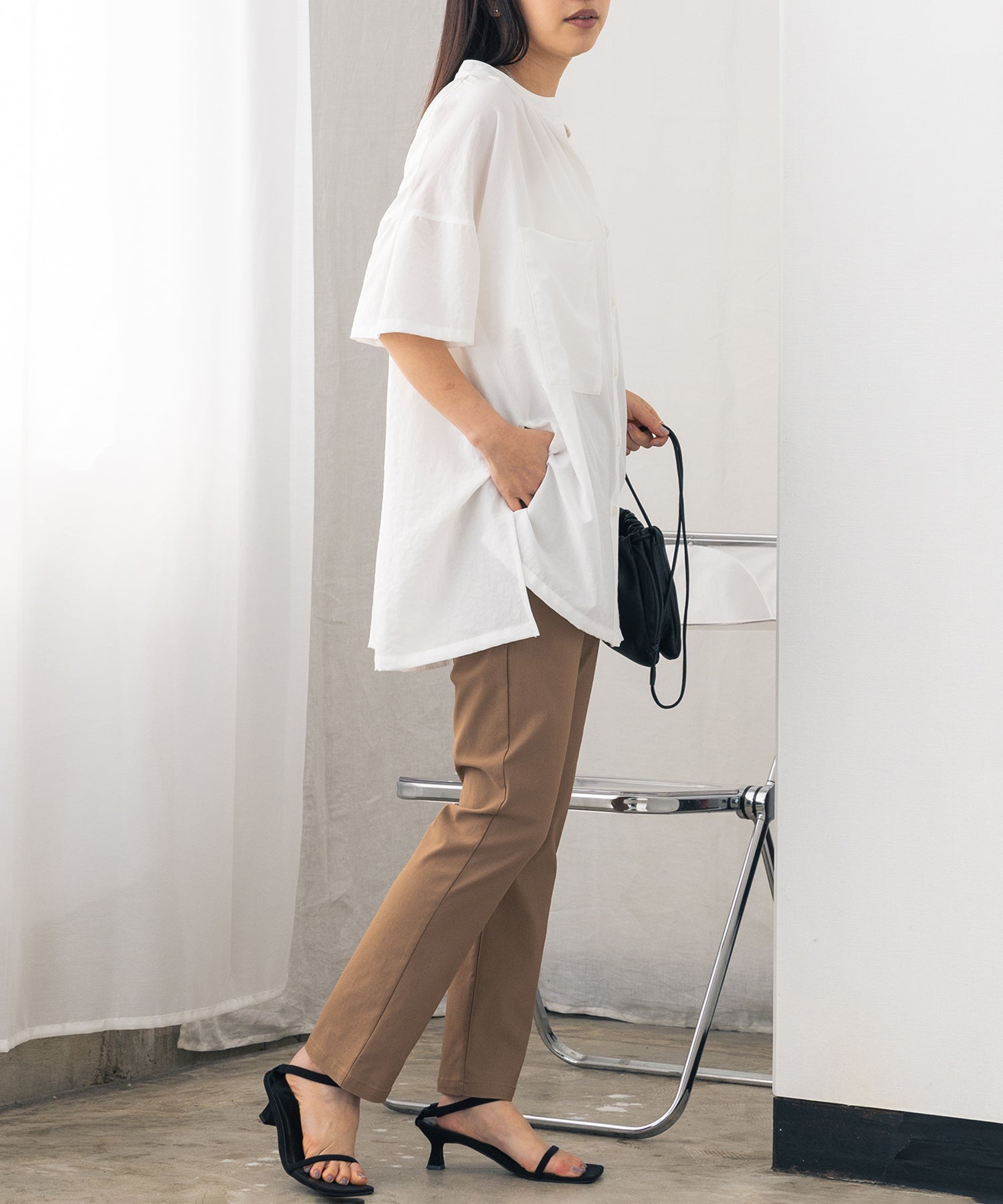 【ストレッチ】バリラクテーパードパンツ S Mサイズ