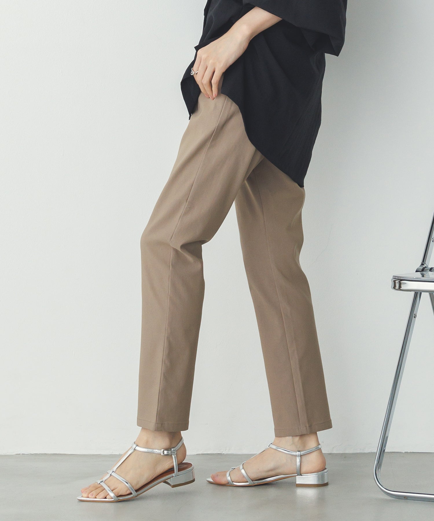 【ストレッチ】バリラクテーパードパンツ S/Mサイズ