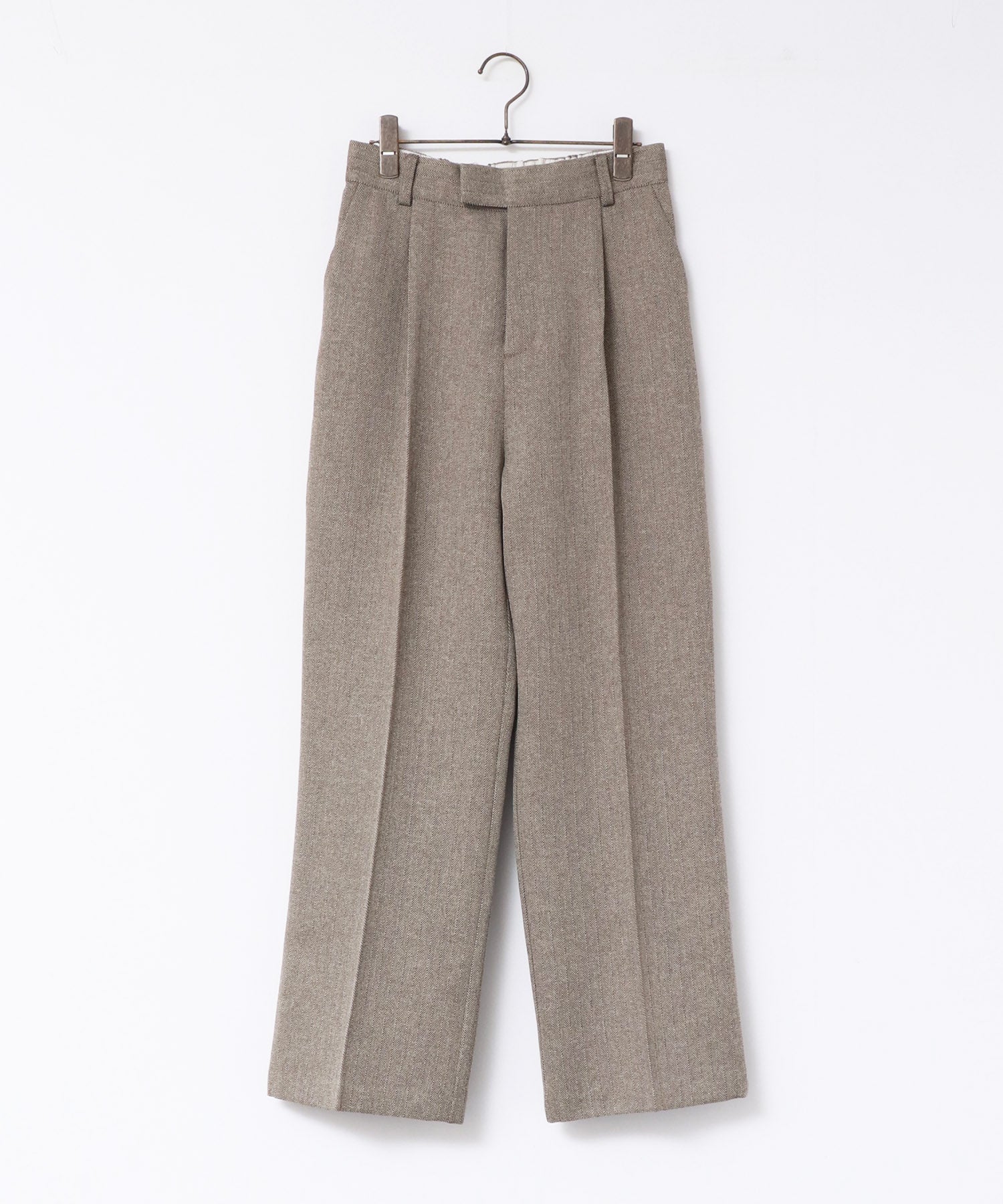 ウールライクストレートパンツ