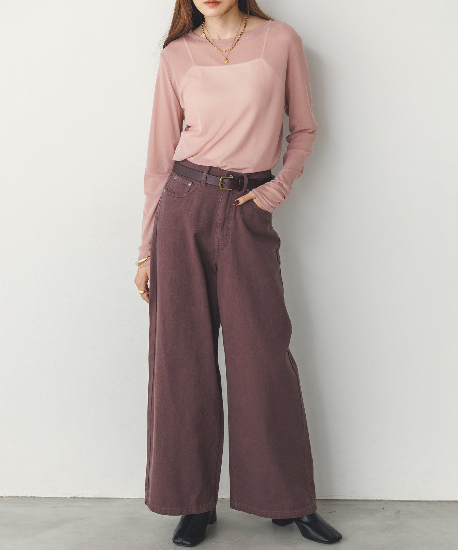 DENIM/TWILL BUGGY PANTS