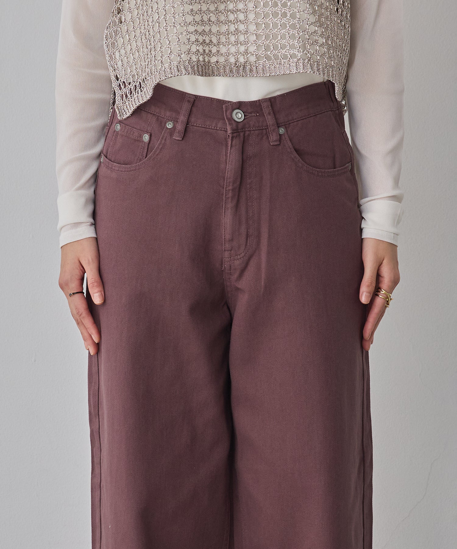 DENIM/TWILL BUGGY PANTS