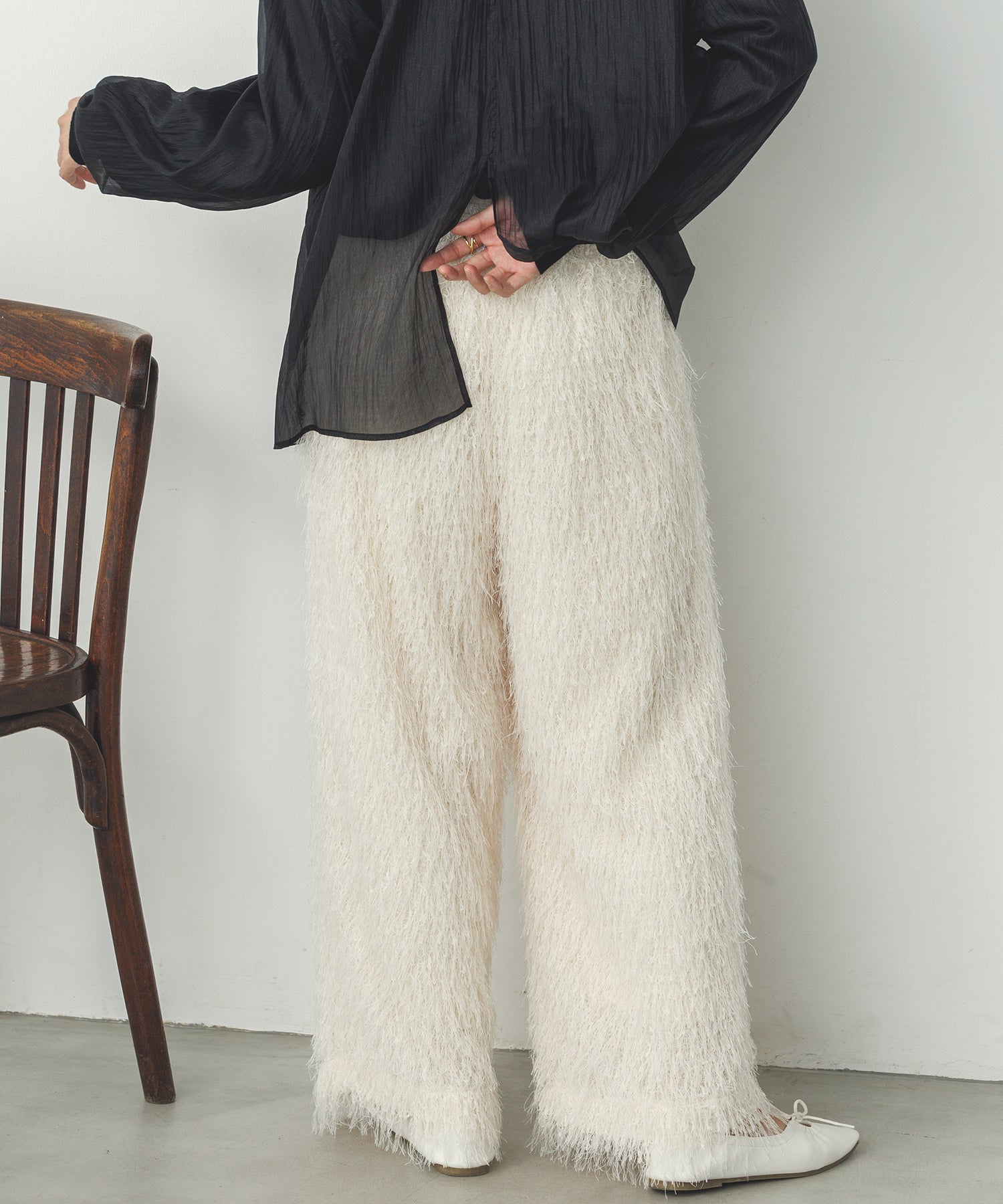 カットジャガード イージーパンツ