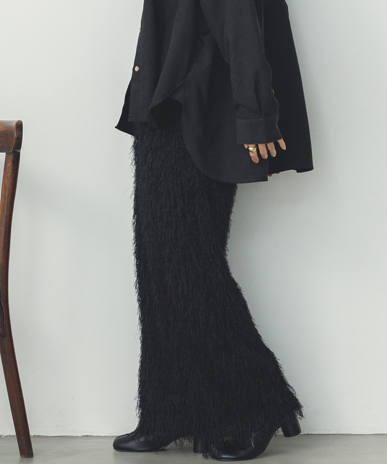 カットジャガード イージーパンツ