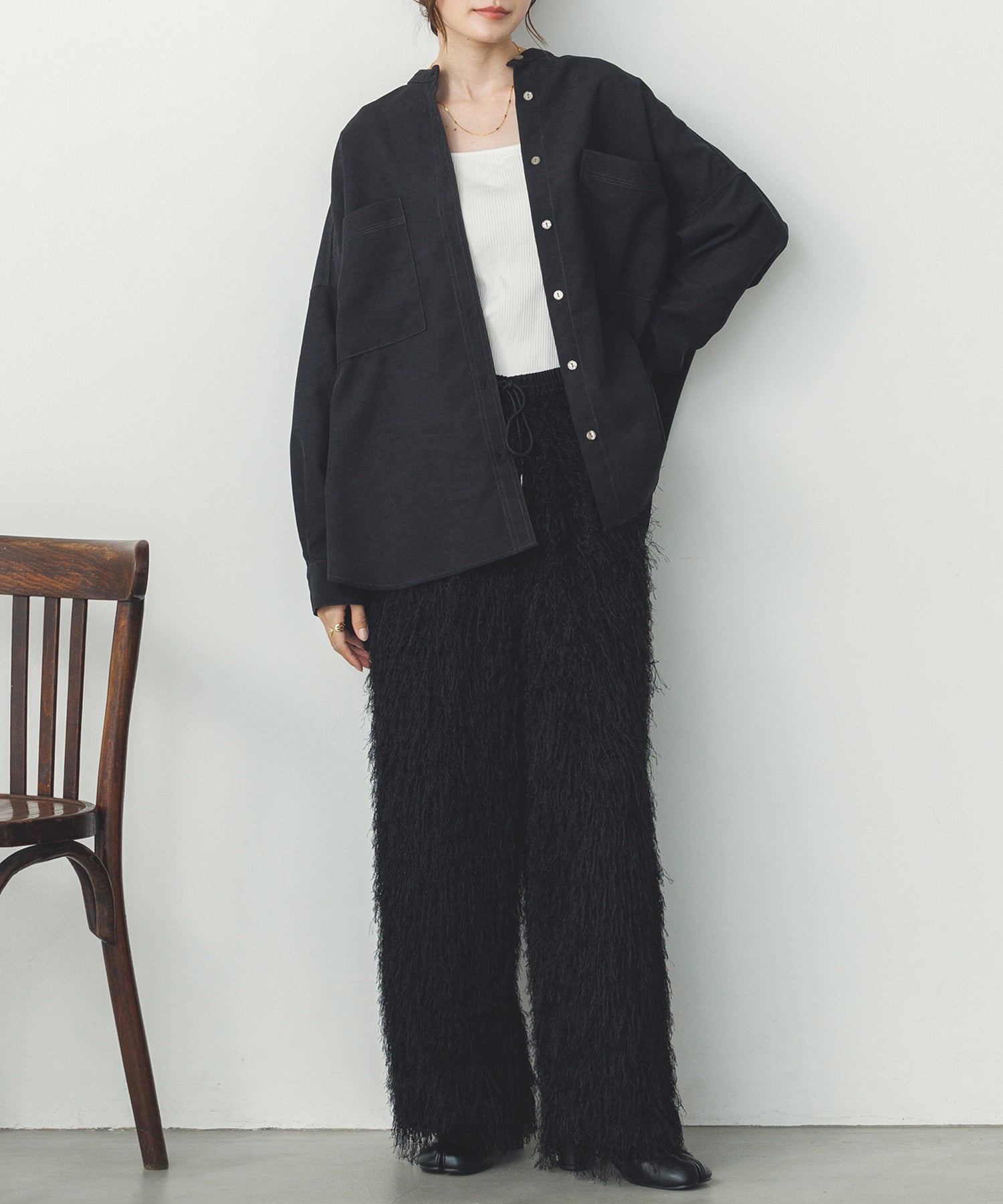 カットジャガード イージーパンツ