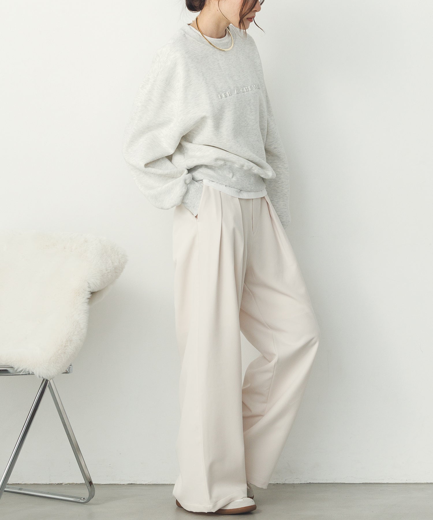 ストレッチワイドパンツ