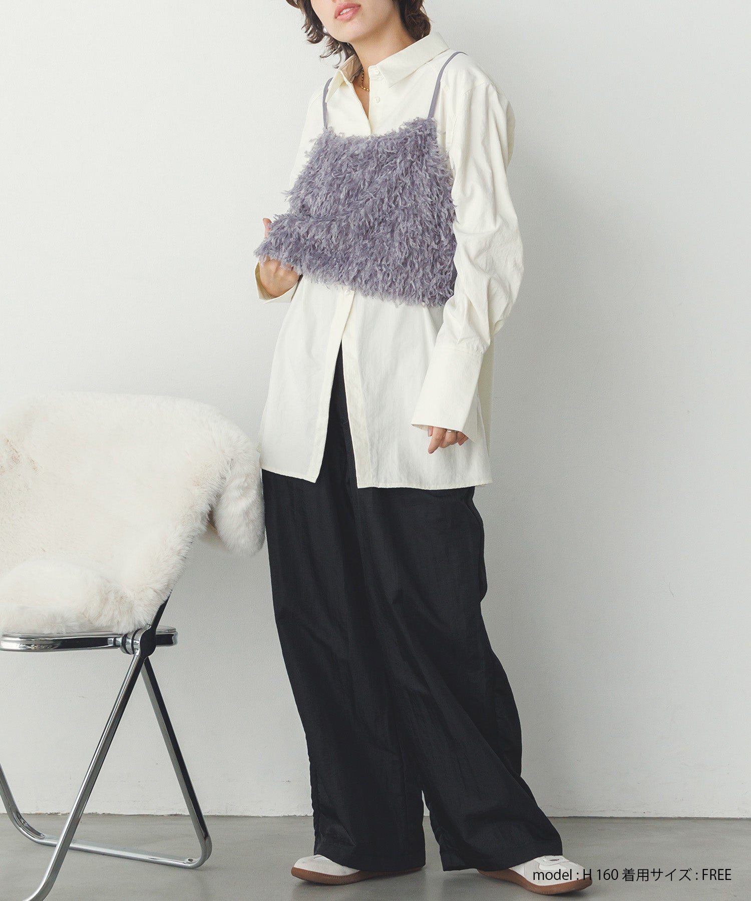 ナイロンツイル タックパンツ