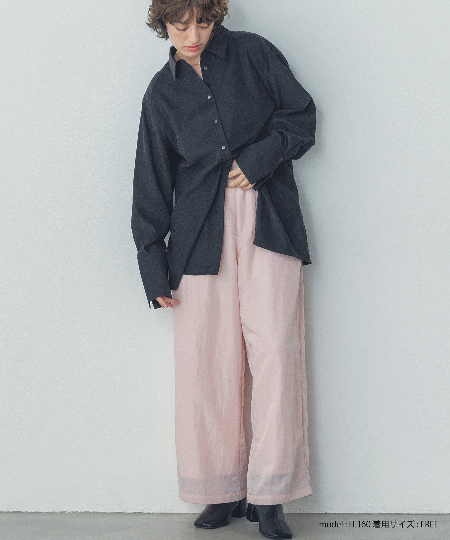 ナイロンツイル タックパンツ