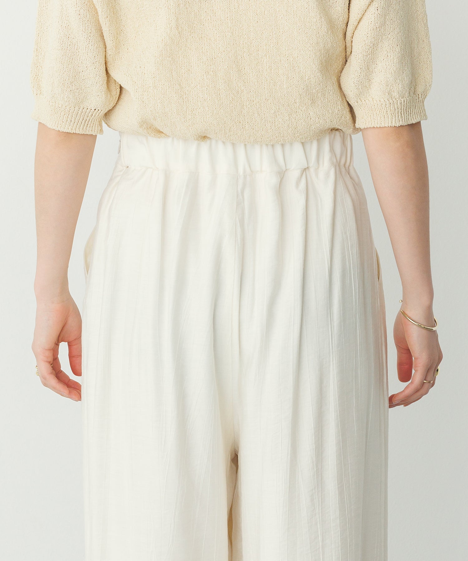 《PRE-ORDER》WASH-SATIN LAYERED SKIRT