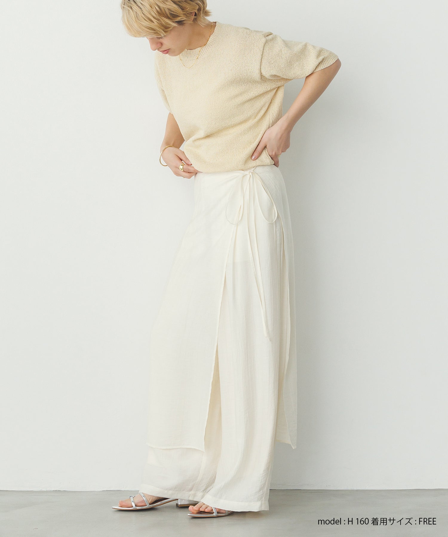 《PRE-ORDER》WASH-SATIN LAYERED SKIRT