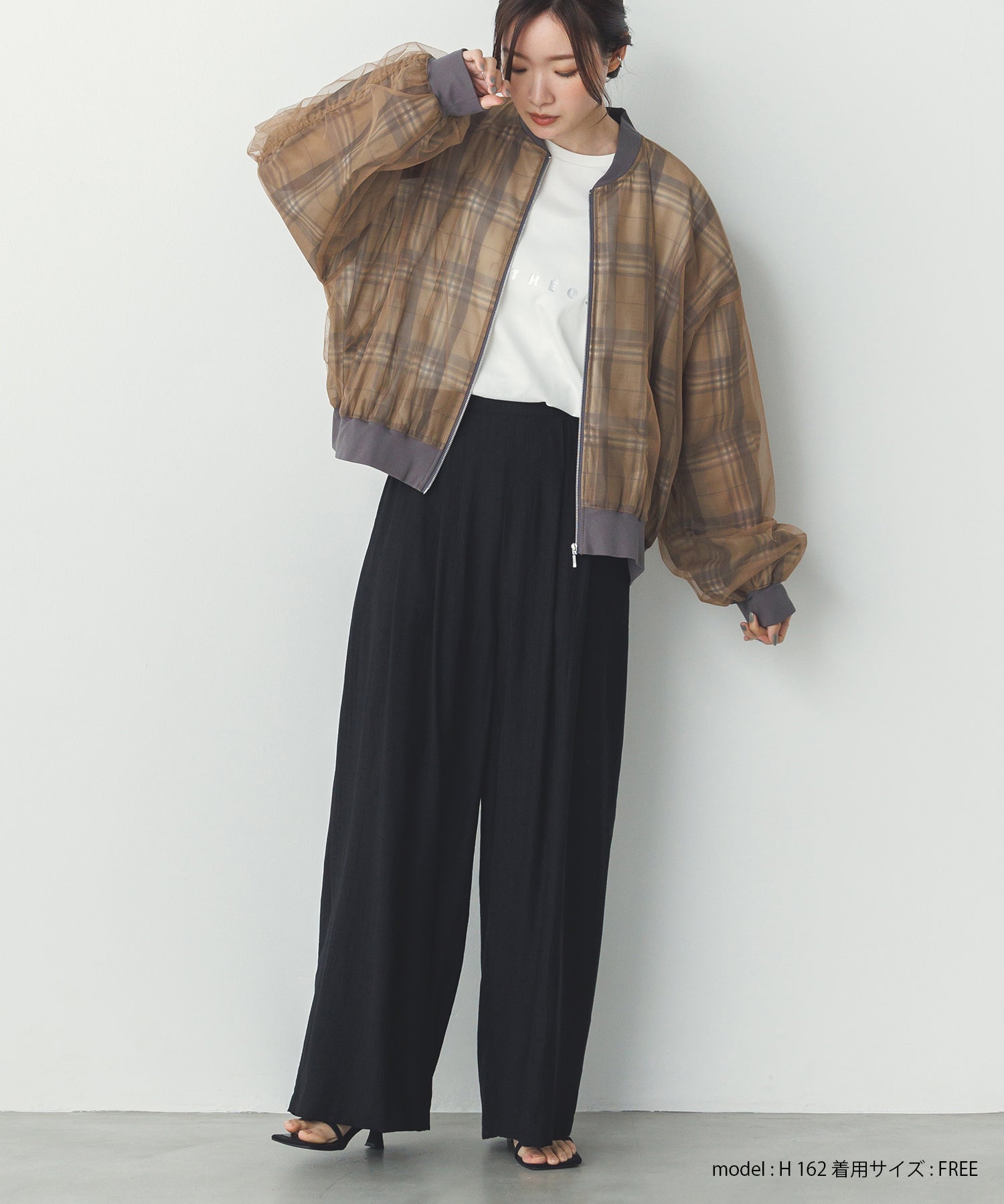 《PRE-ORDER》WASH-SATIN LAYERED SKIRT