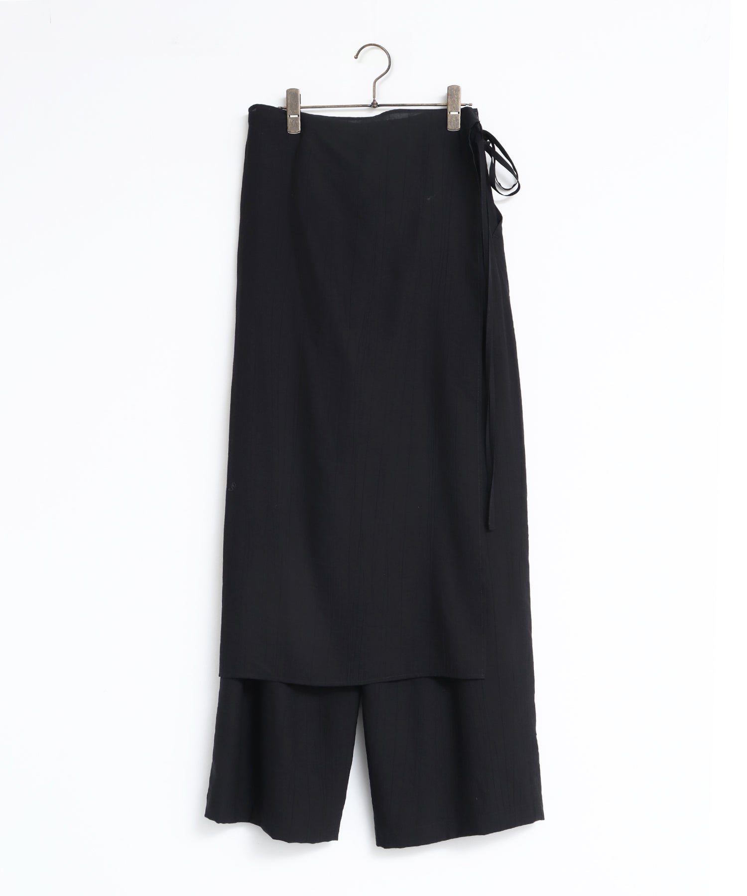 《PRE-ORDER》WASH-SATIN LAYERED SKIRT