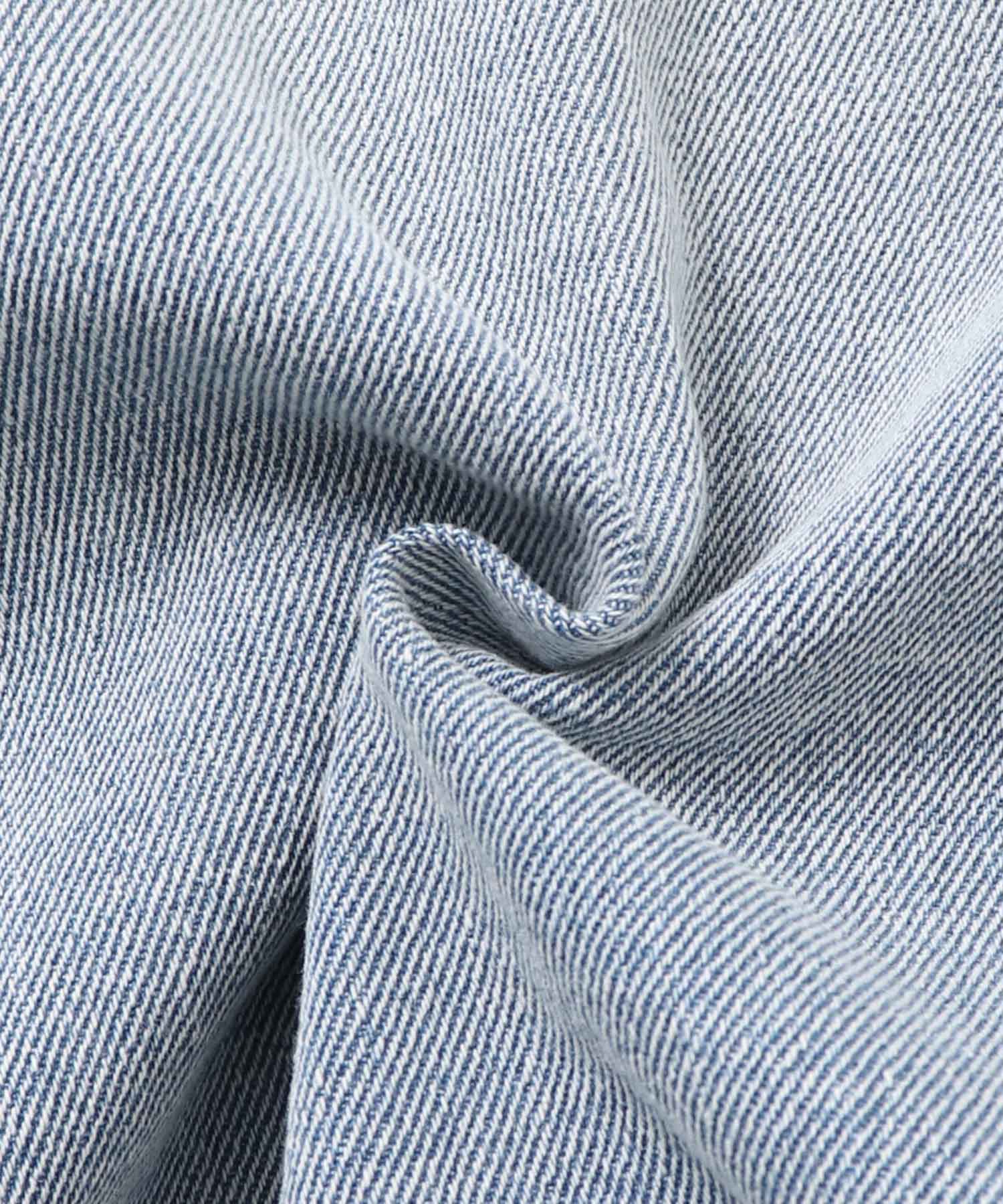 ダメージデニム ゆるストレートパンツ