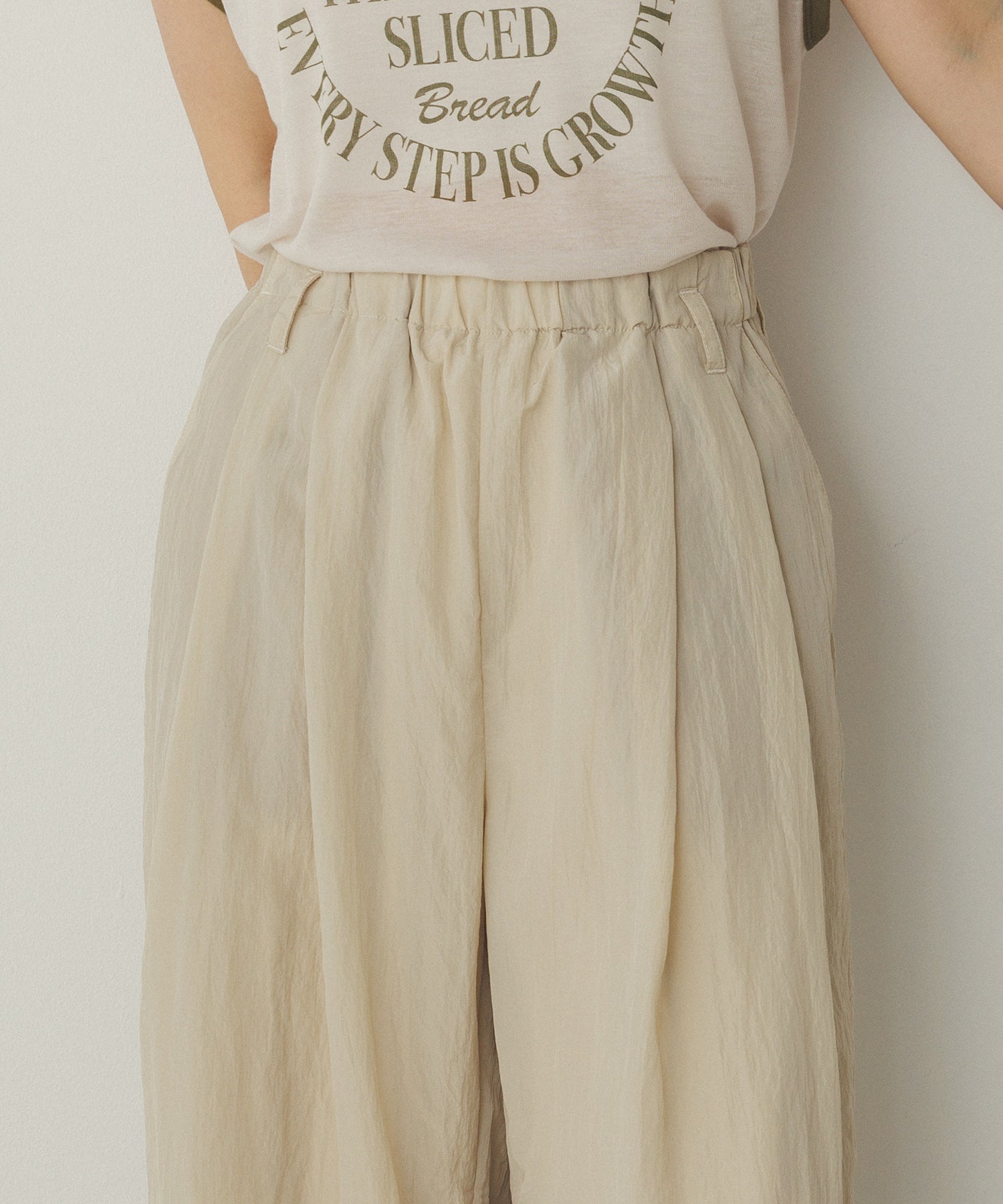 ワッシャー加工 ワイドストレートパンツ