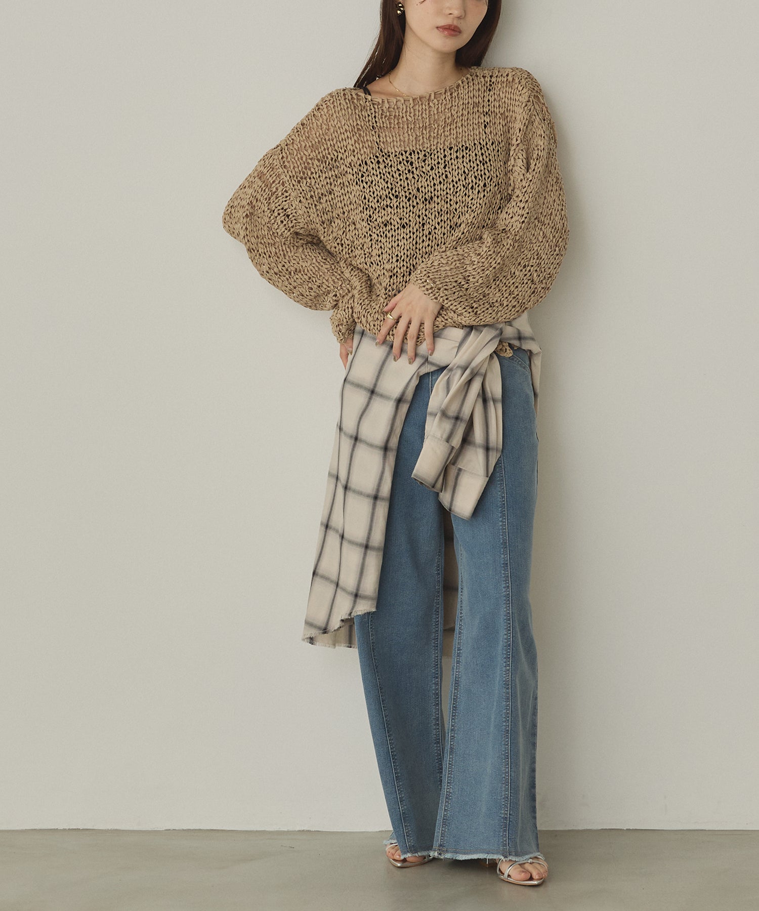 DENIM/TWILL WIDE PANTS