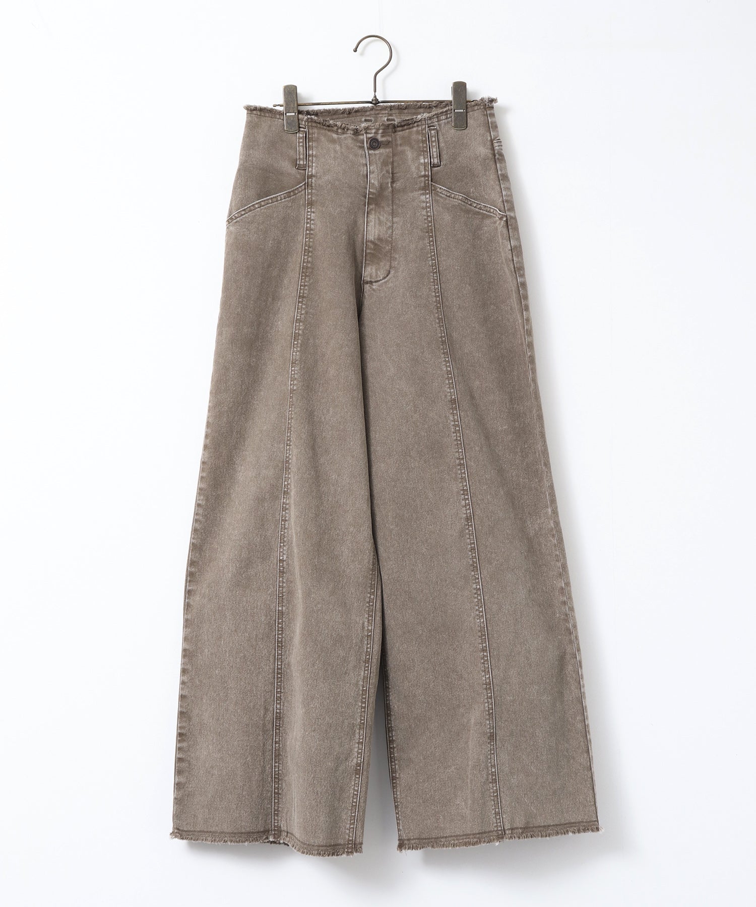 DENIM/TWILL WIDE PANTS
