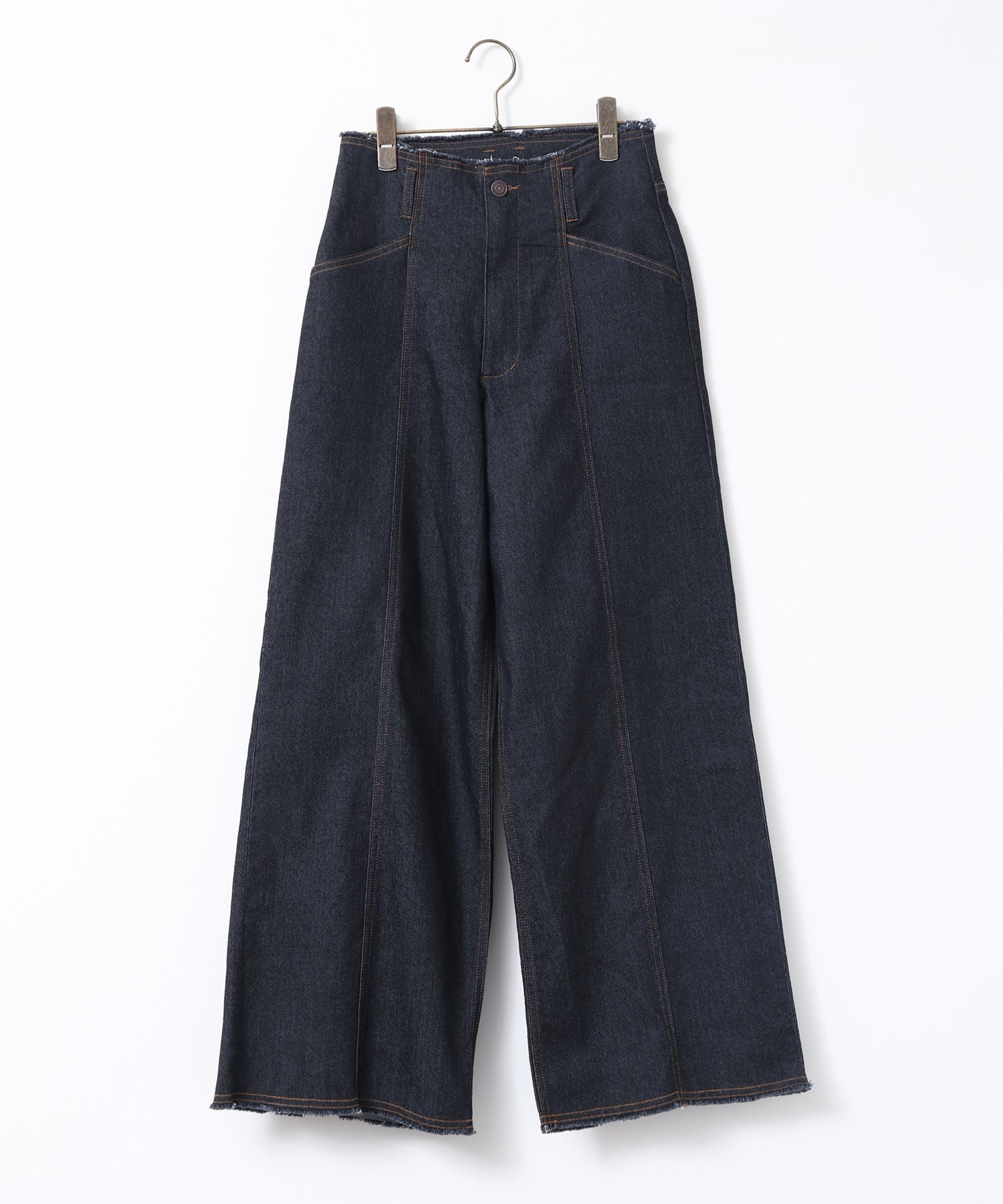 DENIM/TWILL WIDE PANTS