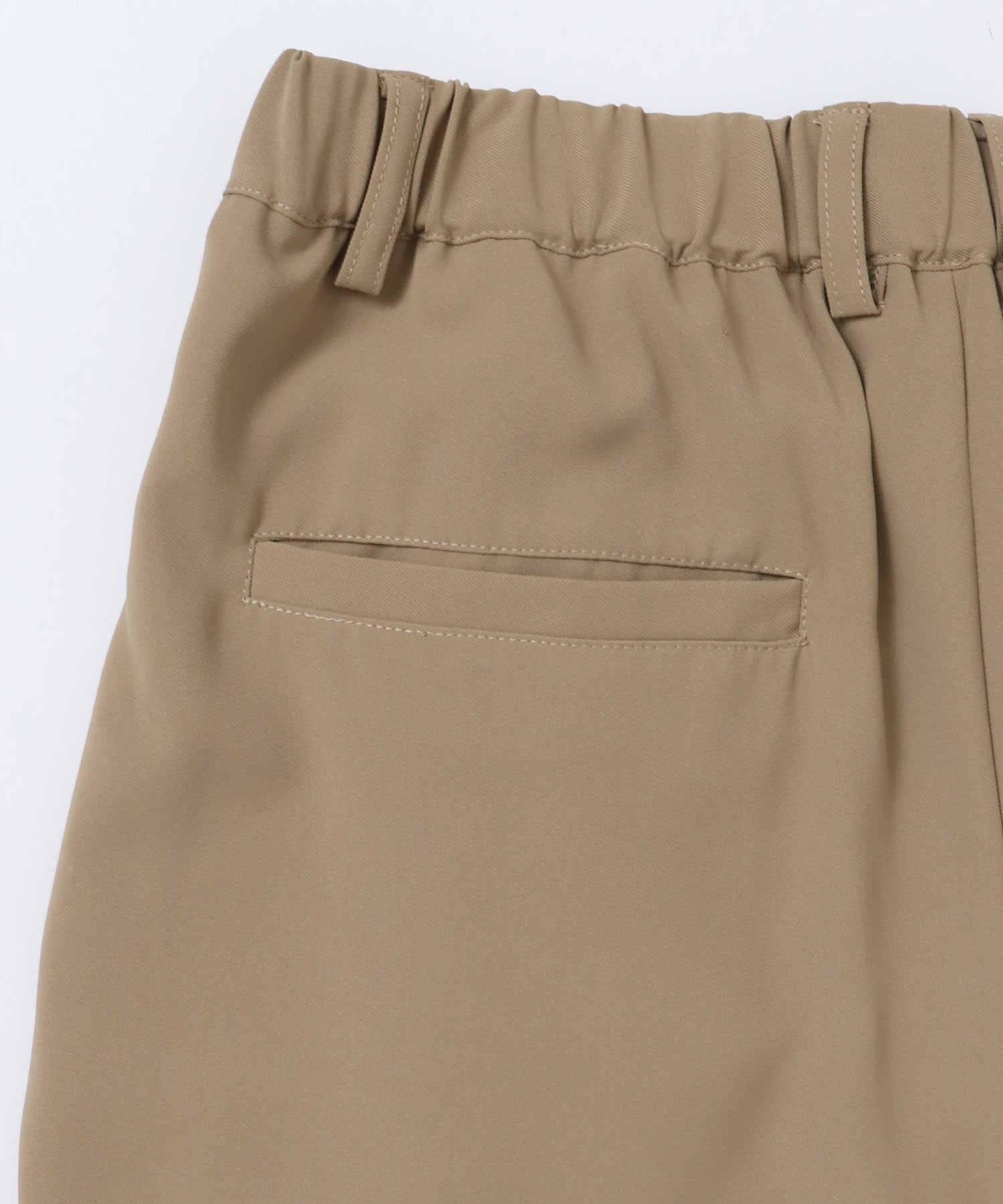 POLY TWILL SHEER WIDE STRAIGHT PANTS