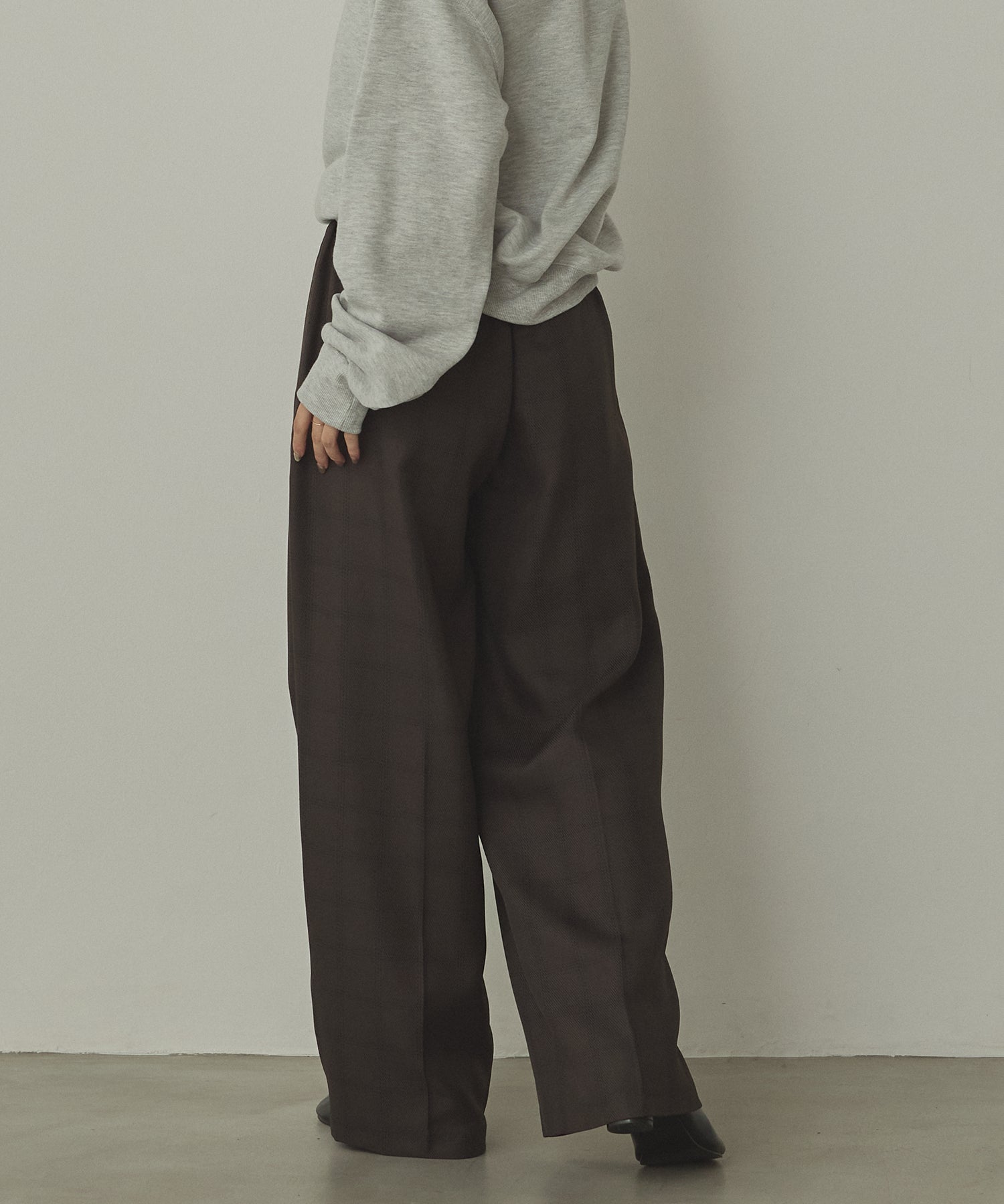 ウールライク ストレートパンツ