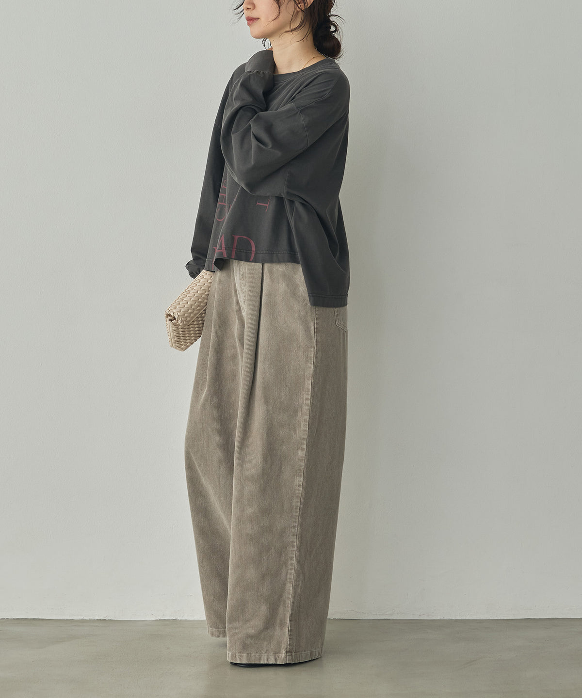 CORDUROY WIDE-LEG PANTS