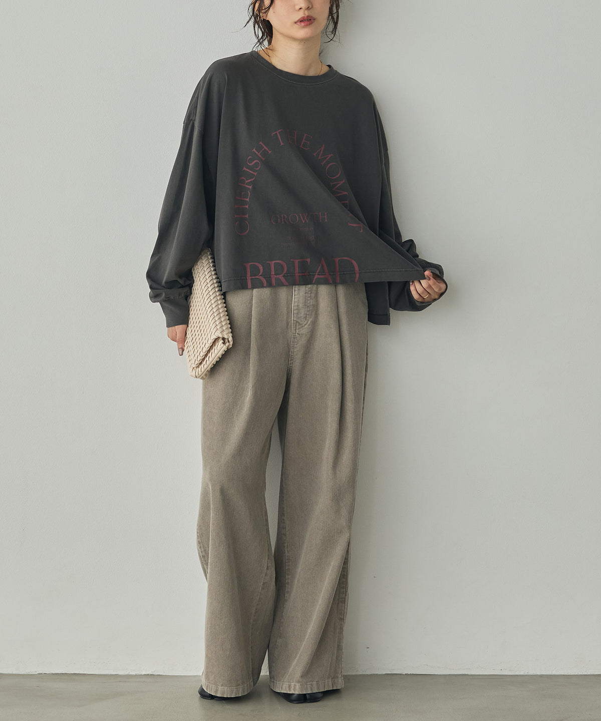 CORDUROY WIDE-LEG PANTS