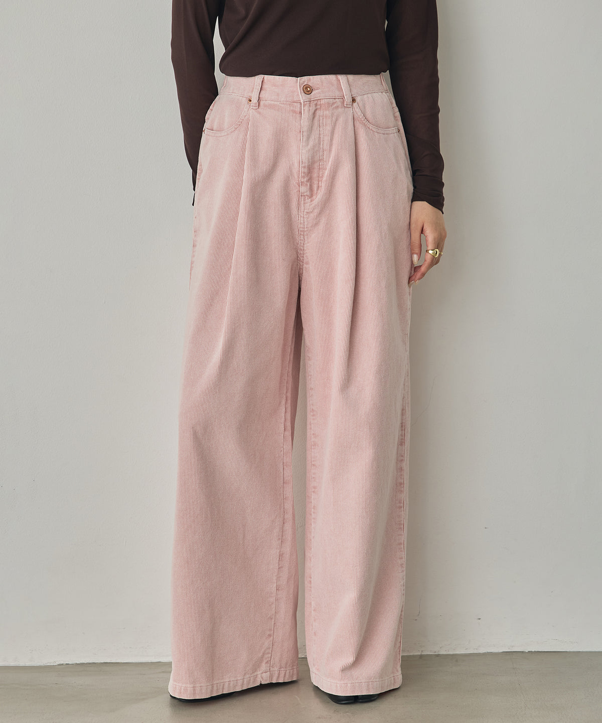 CORDUROY WIDE-LEG PANTS