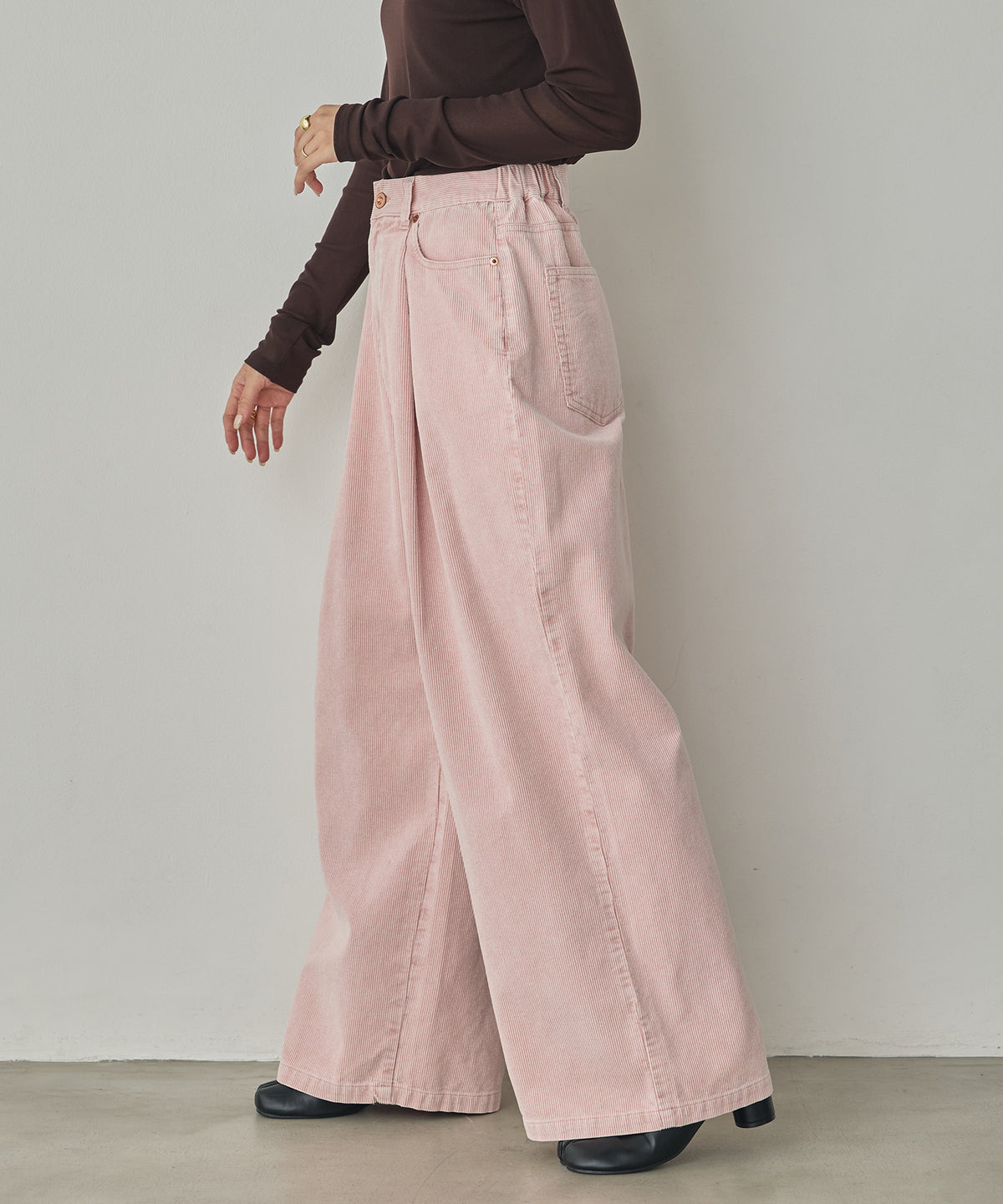 CORDUROY WIDE-LEG PANTS