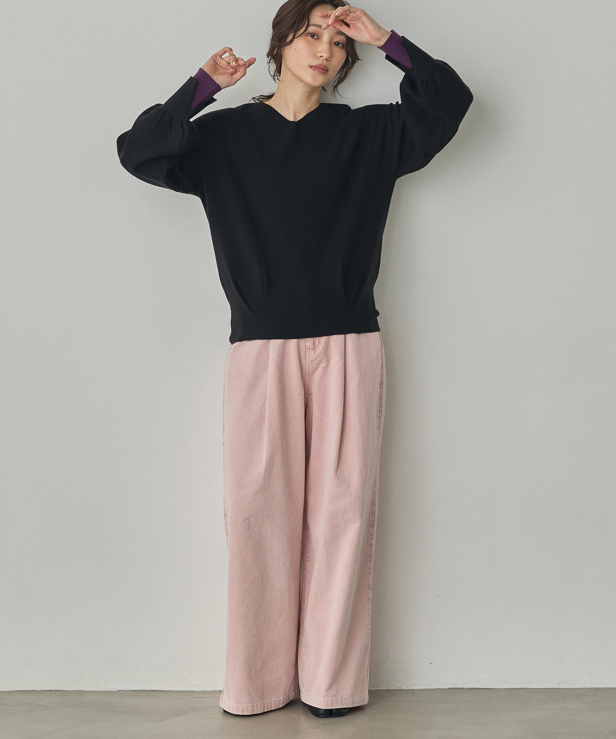 CORDUROY WIDE-LEG PANTS