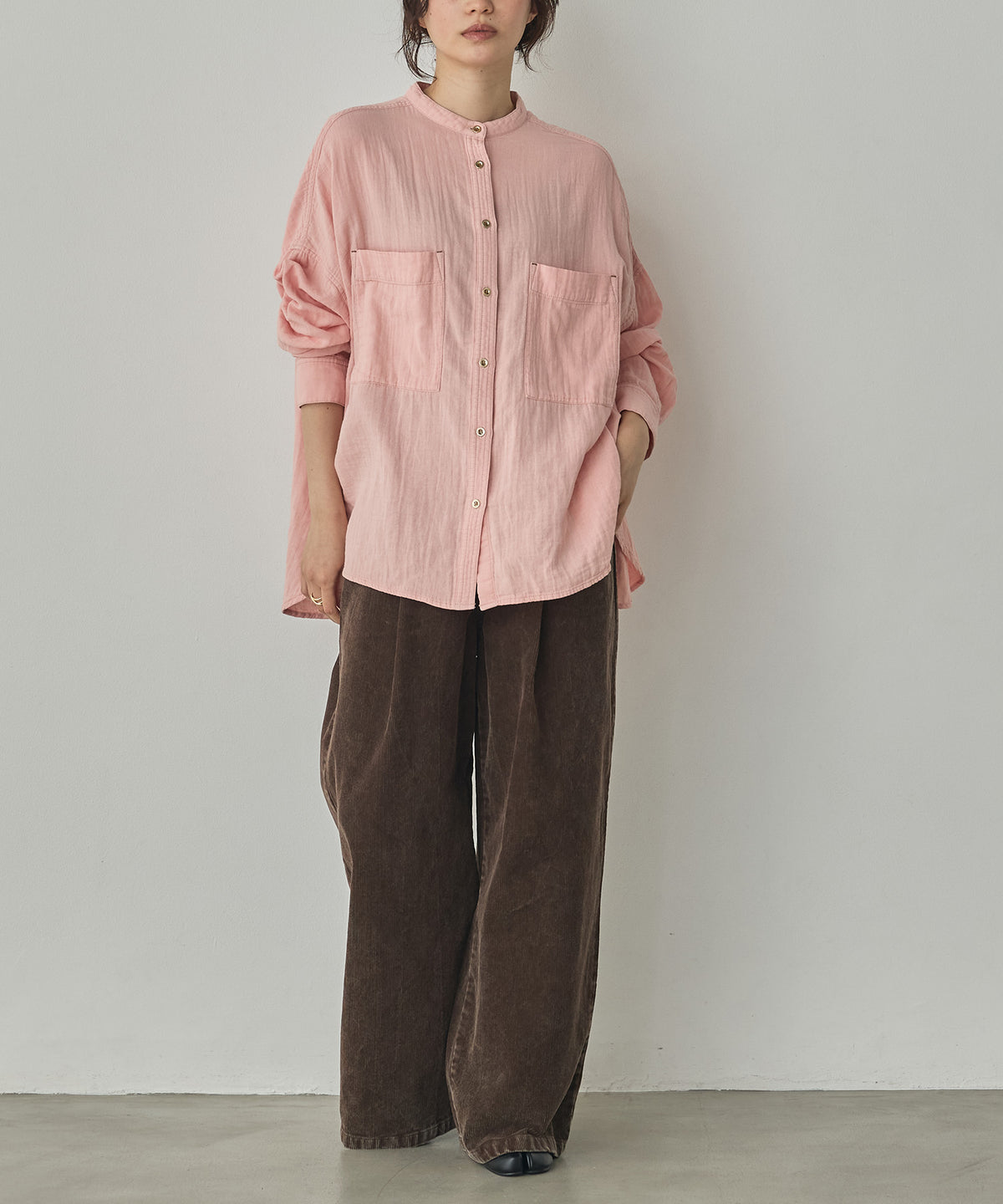 CORDUROY WIDE-LEG PANTS