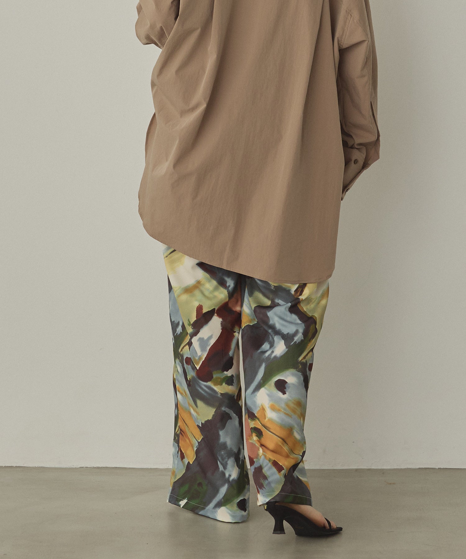 GEORGETTE PRINT STRAIGHT PANTS