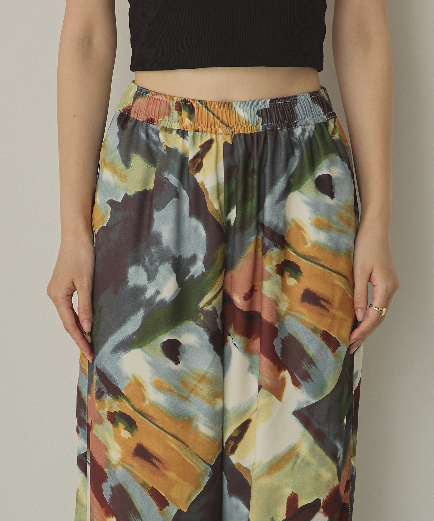 GEORGETTE PRINT STRAIGHT PANTS
