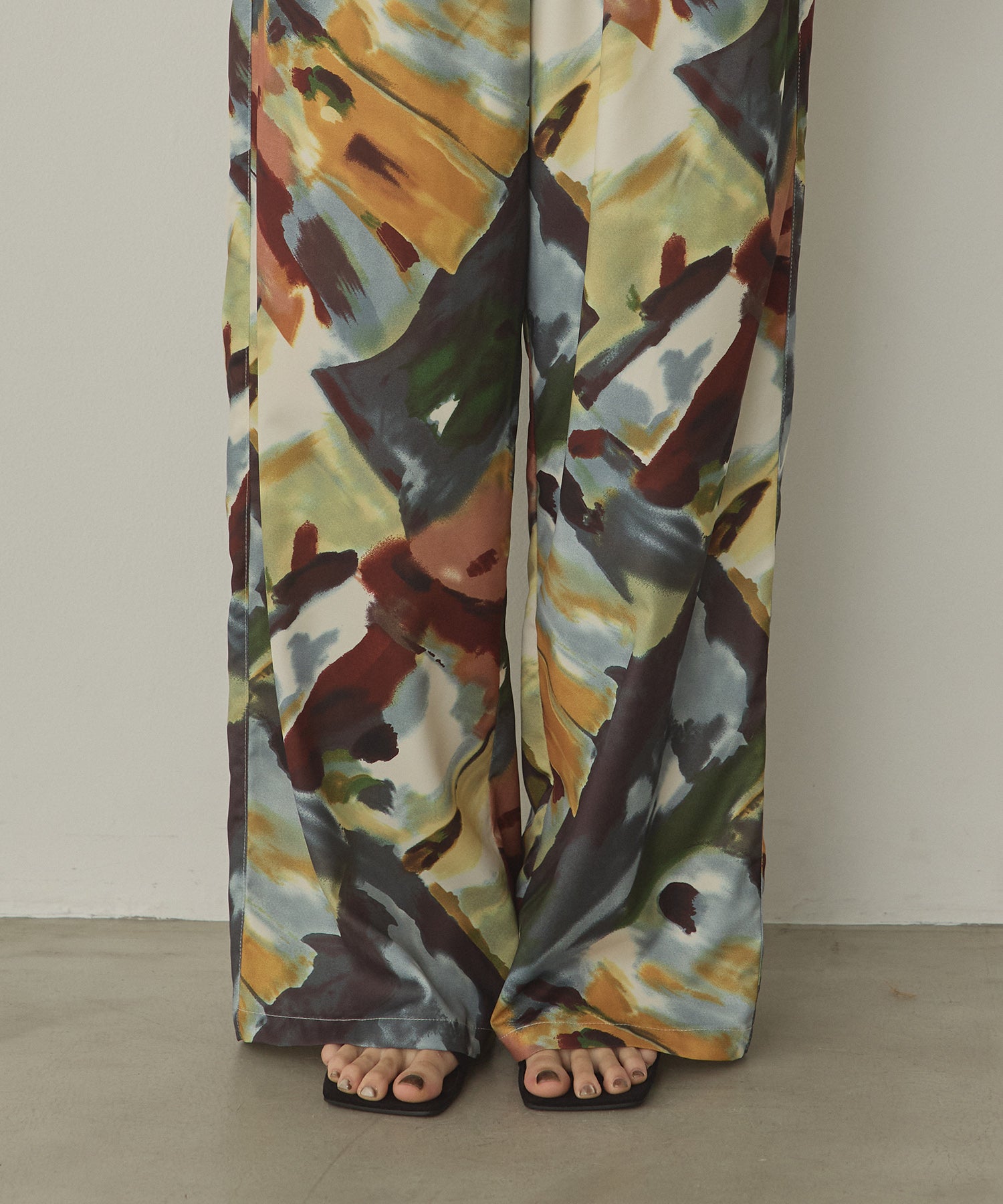 GEORGETTE PRINT STRAIGHT PANTS