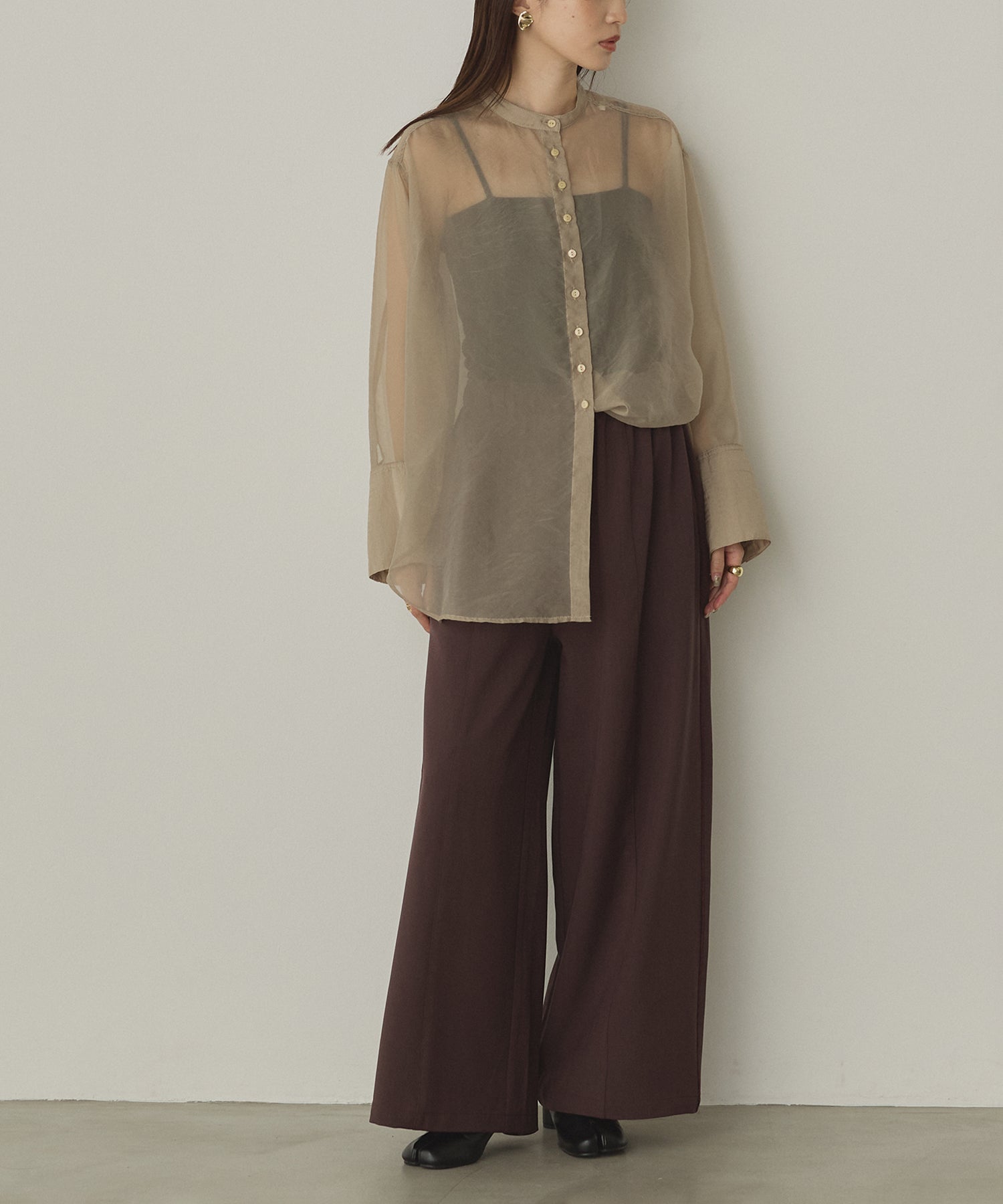 SIDE LINE WIDE STRAIGHT PANTS