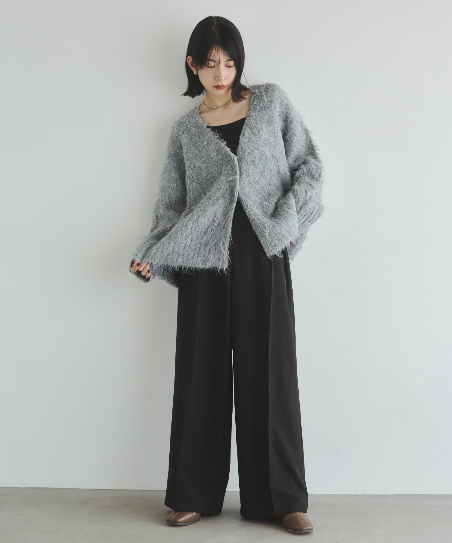 POLY TWILL TUCK PANTS